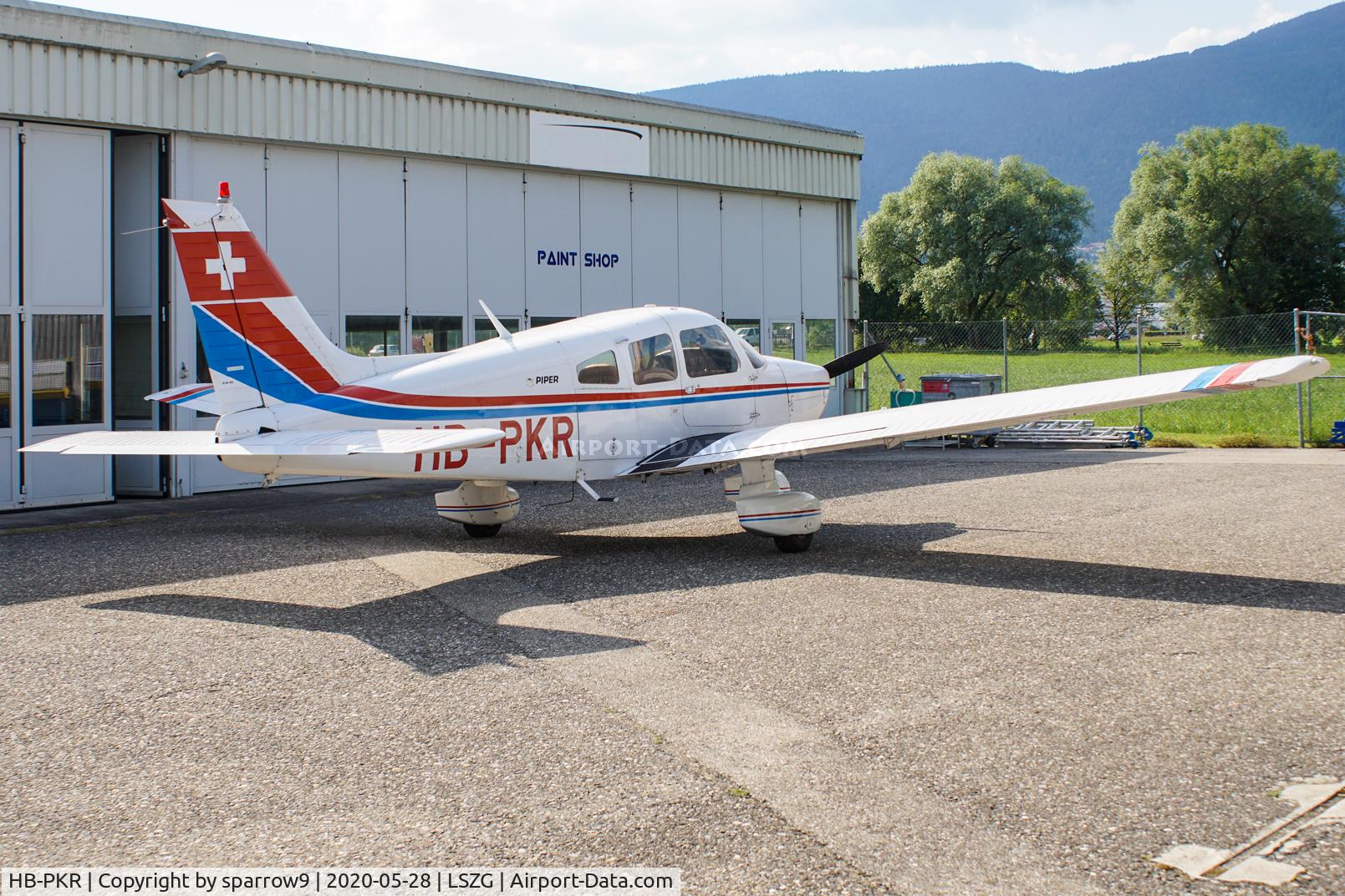HB-PKR, 1978 Piper PA-28-181 Archer II C/N 28-7890544, At Grenchen. HB-registered since 1987-03-23