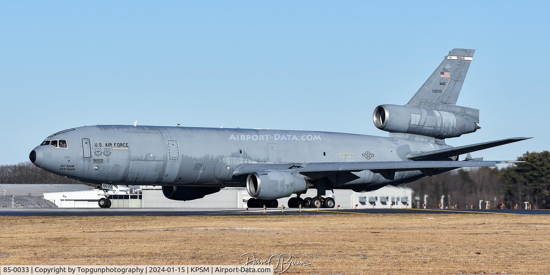 85-0033, 1985 McDonnell Douglas KC-10A Extender C/N 48238, BANKER42 taking RW34