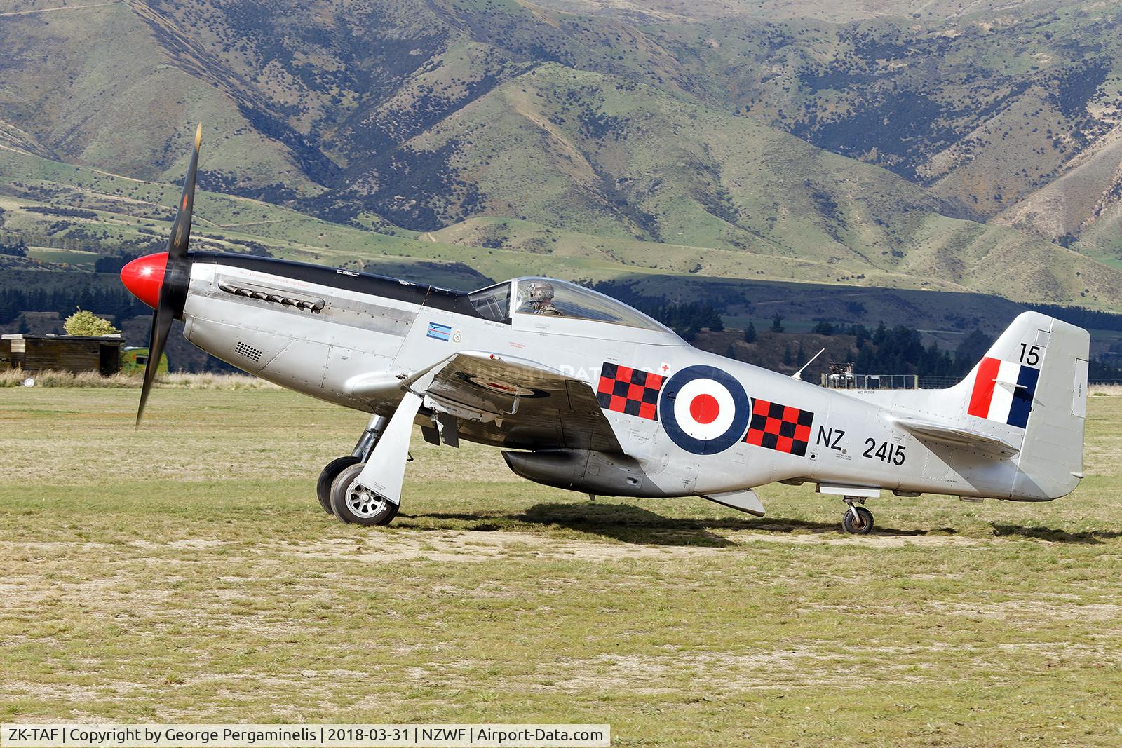 ZK-TAF, North American P-51D Mustang C/N 122-41369, Warbirds Over Wanaka Airshow 2018.