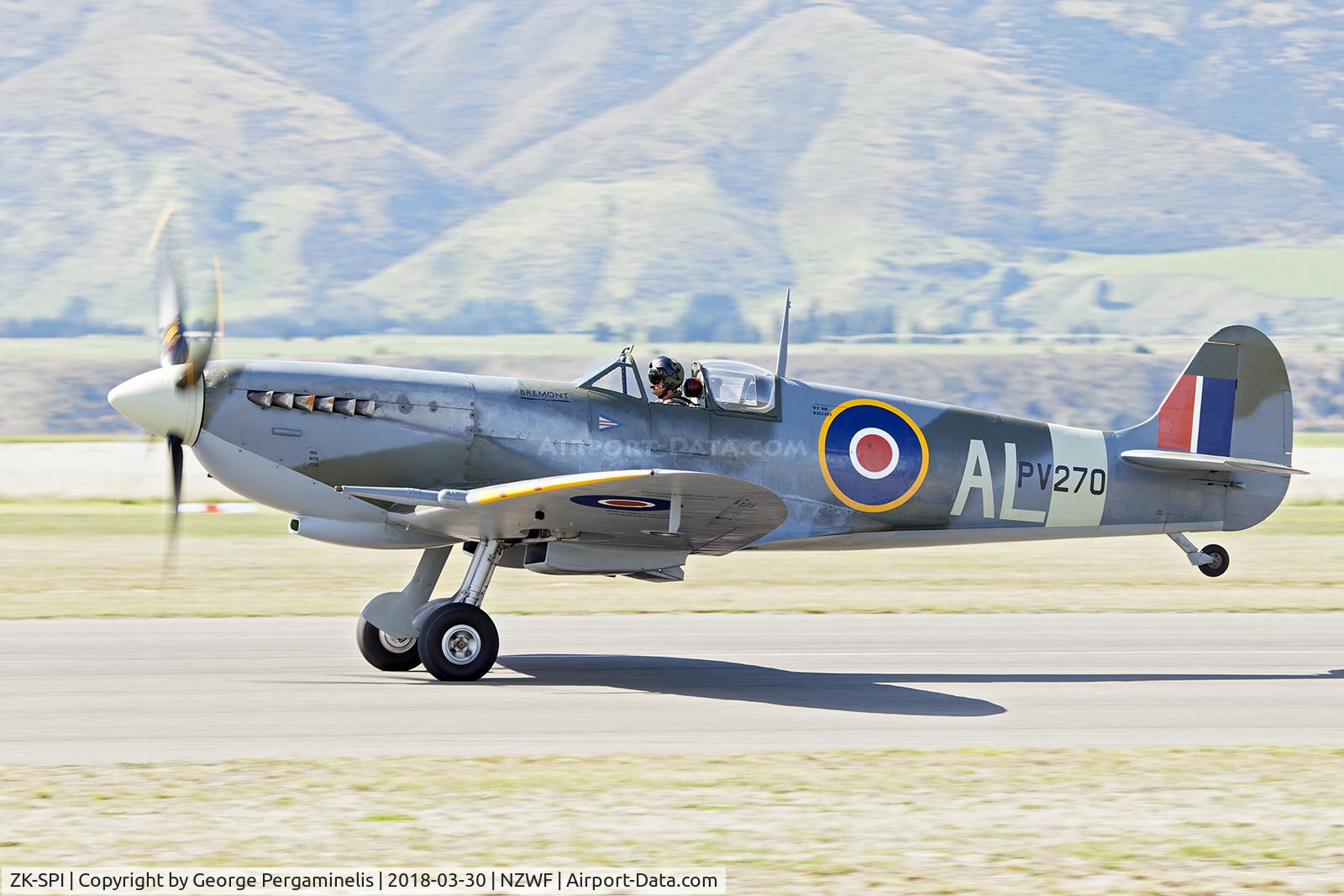 ZK-SPI, Supermarine 361 Spitfire LF.XVIe C/N CBAF. IX3128, Warbirds Over Wanaka Airshow 2018.