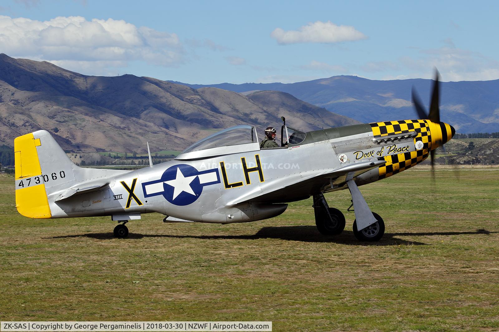 ZK-SAS, North American P-51D Mustang C/N 111-36299, Warbirds Over Wanaka Airshow 2018.