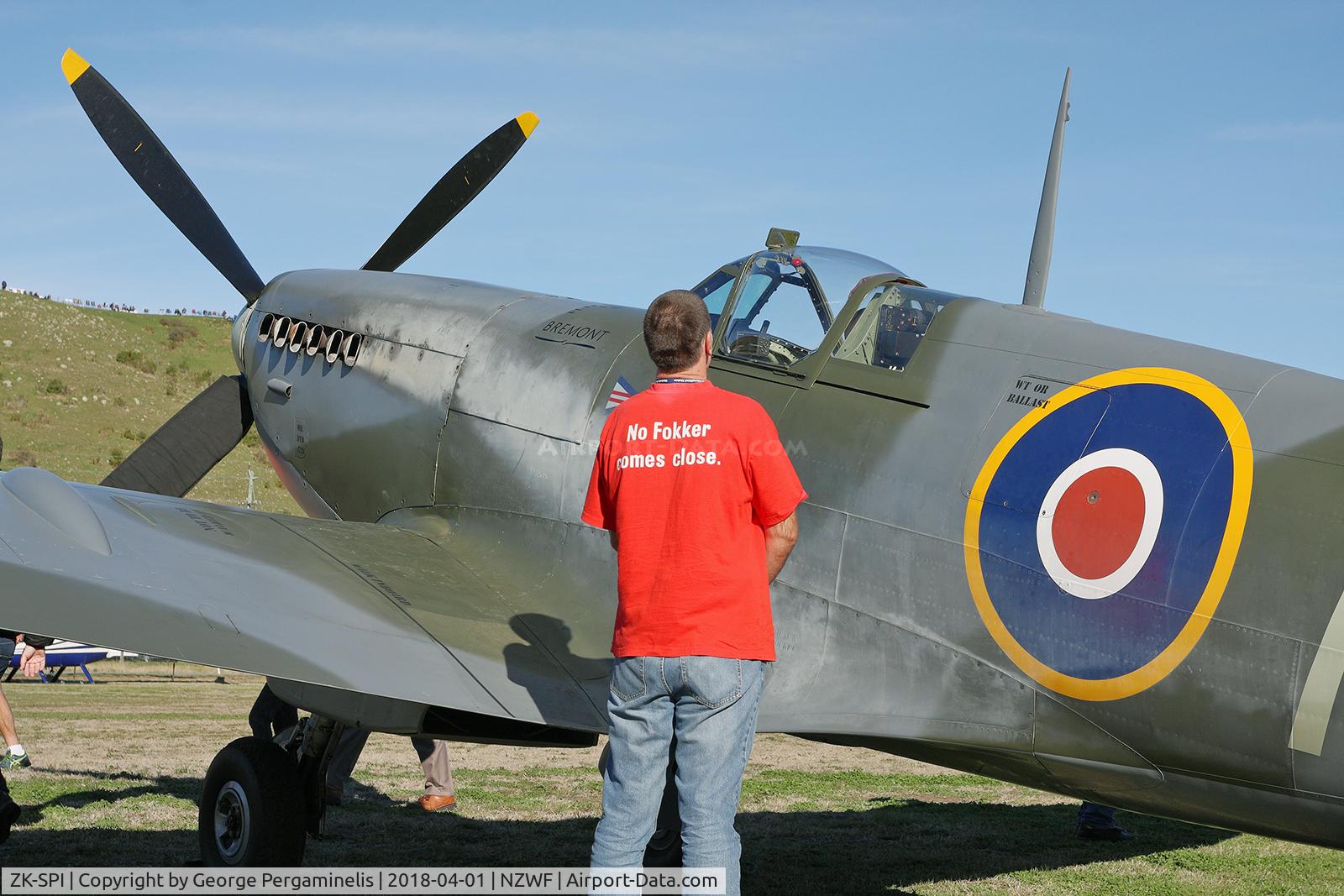 ZK-SPI, Supermarine 361 Spitfire LF.XVIe C/N CBAF. IX3128, Fair comment!

Warbirds Over Wanaka Airshow 2018.