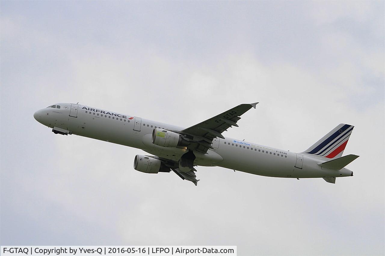 F-GTAQ, 2008 Airbus A321-211 C/N 3399, Airbus A321-211, Climbing from rwy 24, Paris-Orly Airport (LFPO-ORY)