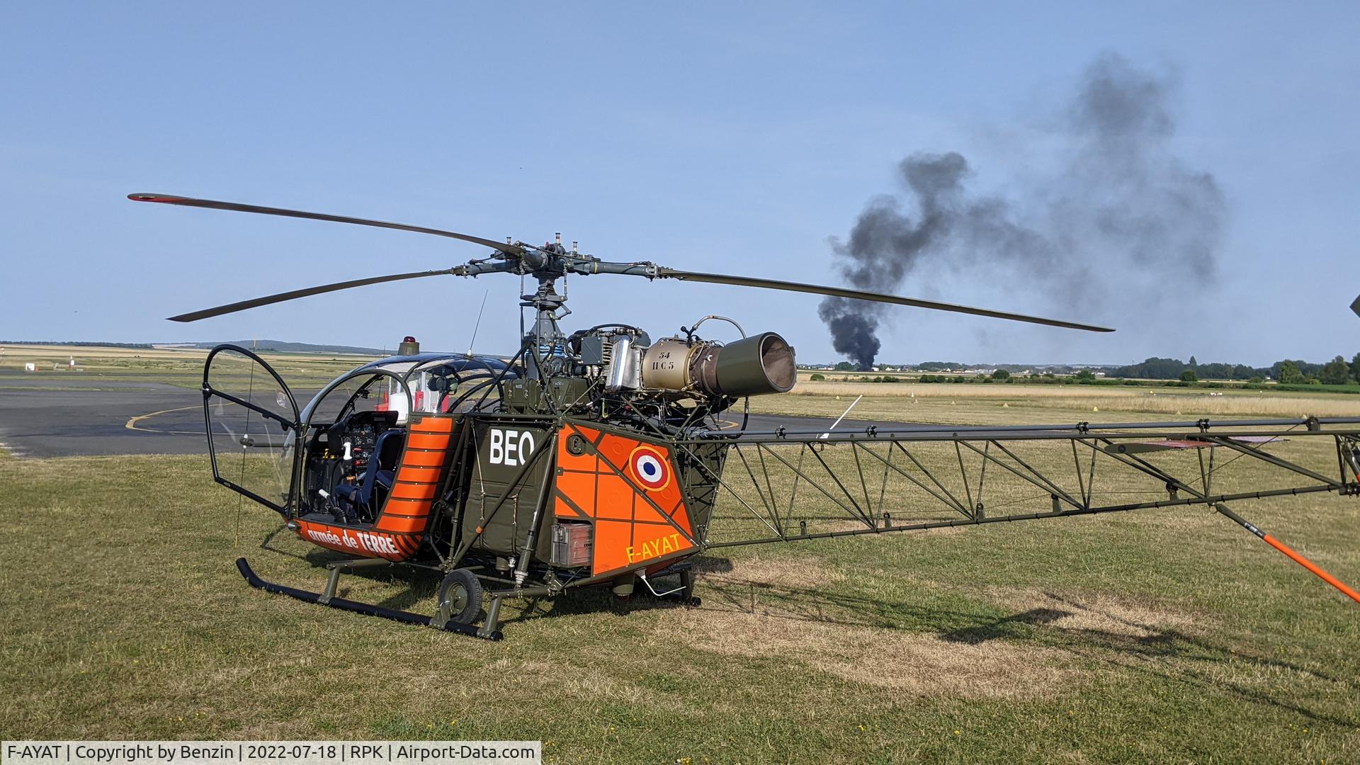 F-AYAT, Sud SE-313B Alouette II C/N 1013, Aéroport de Reims en Champagne