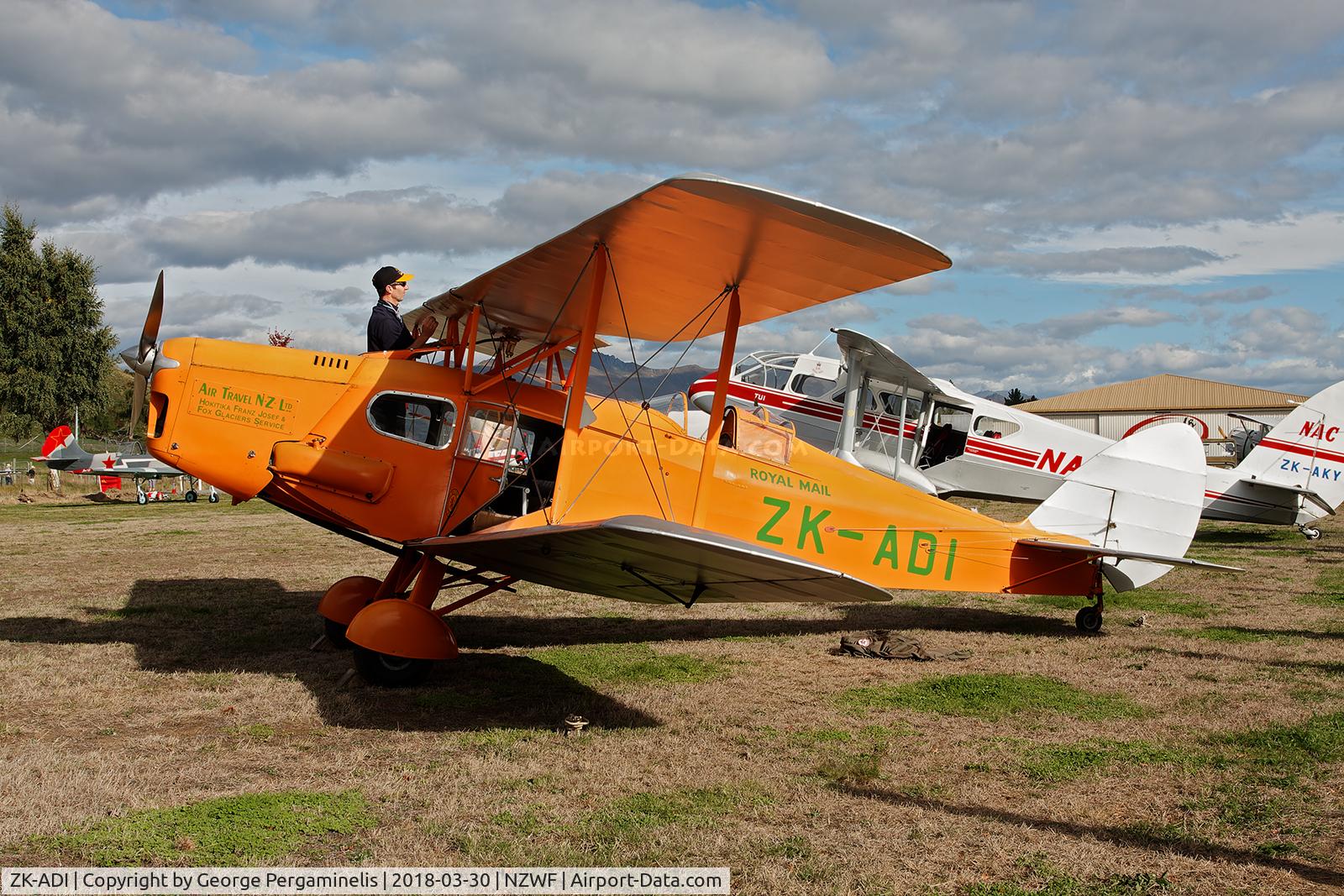 ZK-ADI, 1934 De Havilland DH-83C Fox Moth C/N 4097, Warbirds Over Wanaka Airshow 2018.