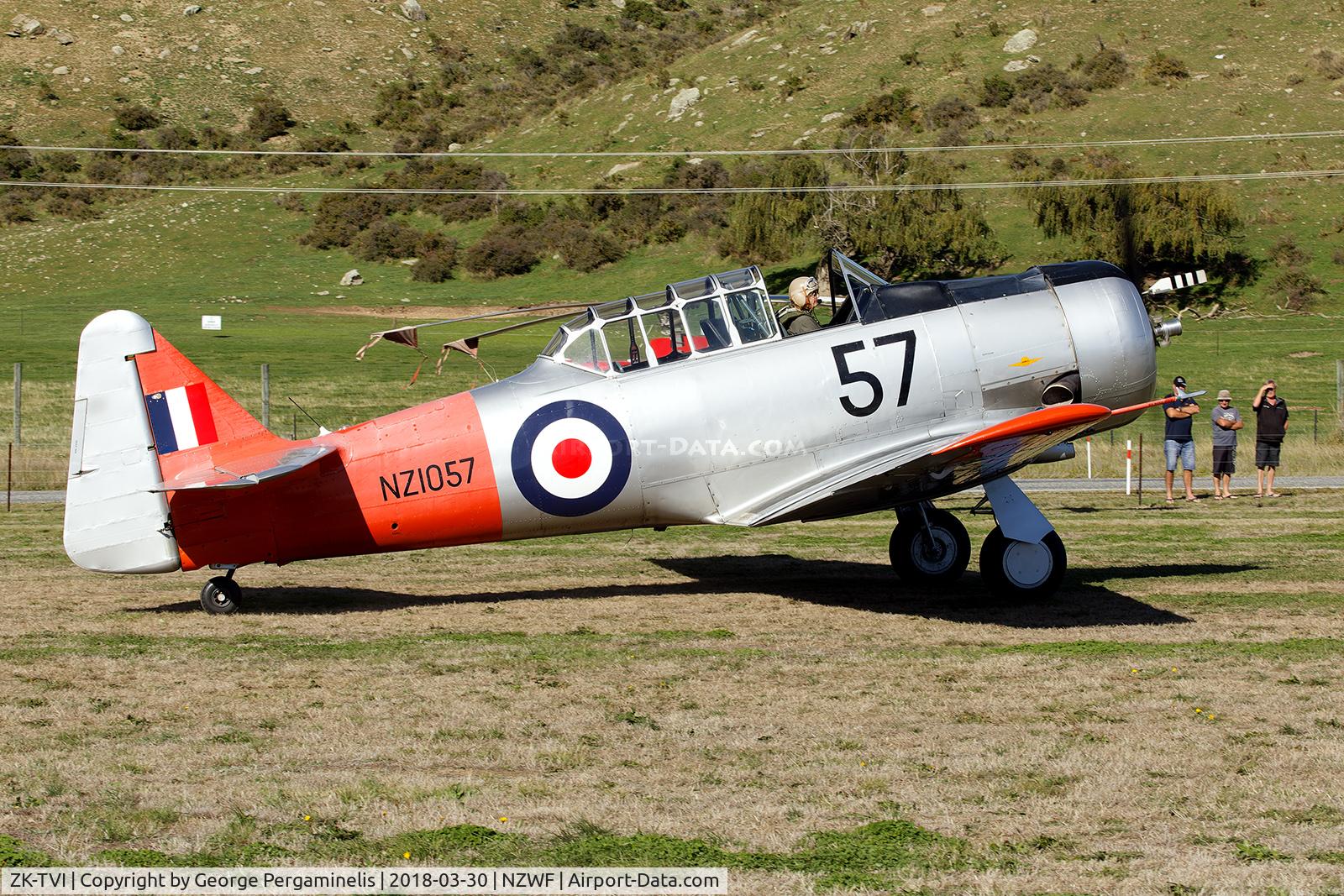 ZK-TVI, 1943 North American AT-6C Harvard IIA C/N 88-14178, Warbirds Over Wanaka Airshow 2018.