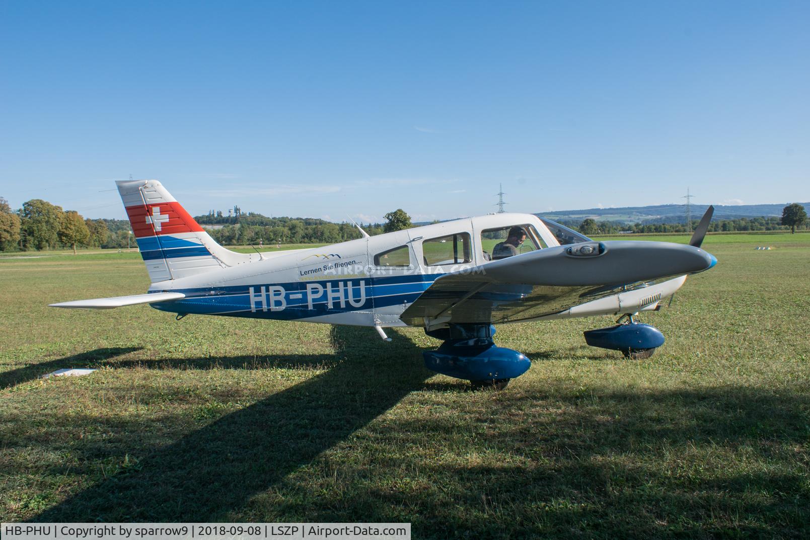 HB-PHU, 1984 Piper PA-28-181 C/N 28-8490070, Parked at Biel-Kappelen airfield. HB-registered since 1984-05-11.