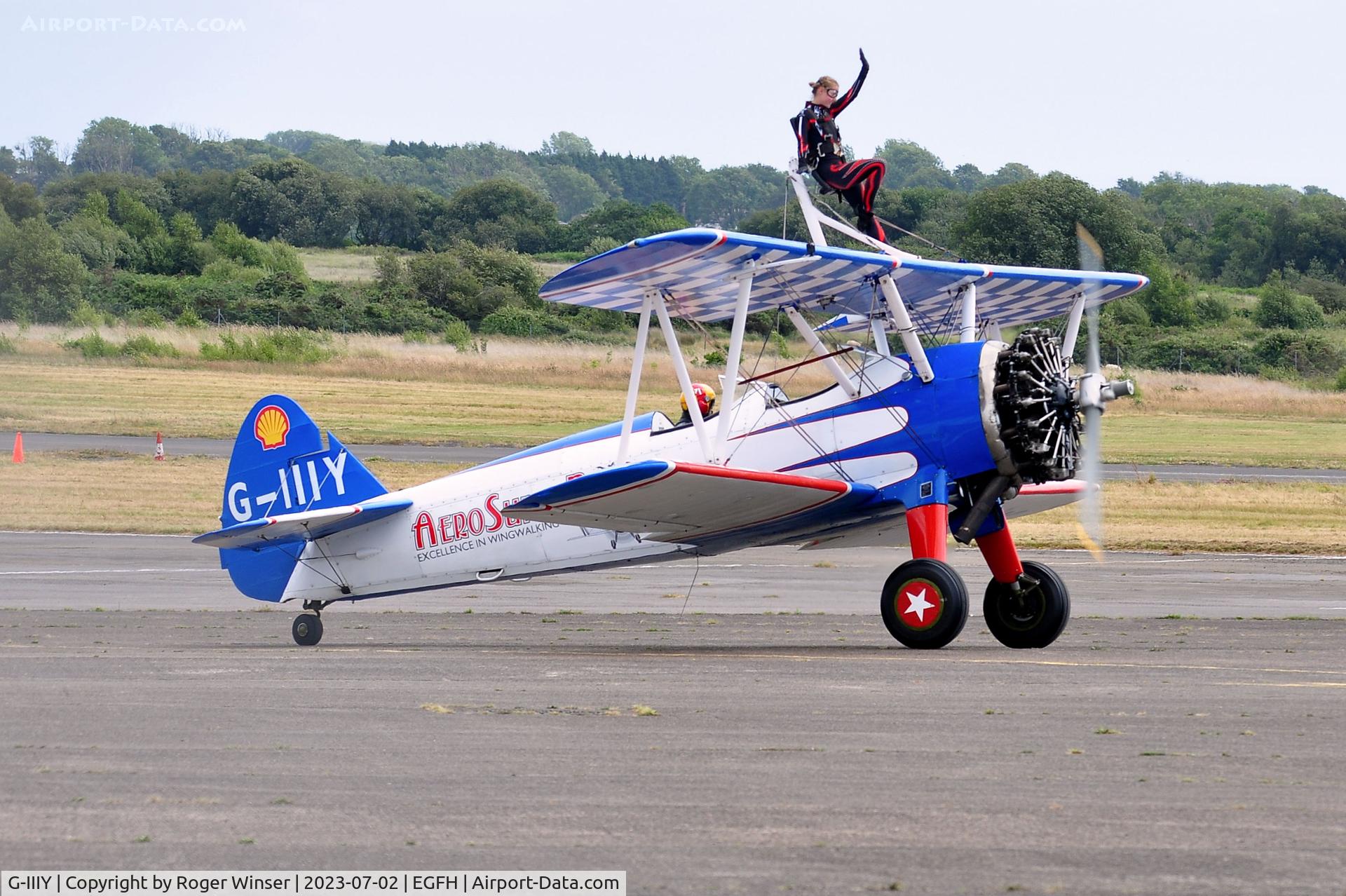 G-IIIY, 1944 Boeing A75N1 (PT-17) C/N 75-3491, Visiting biplane.