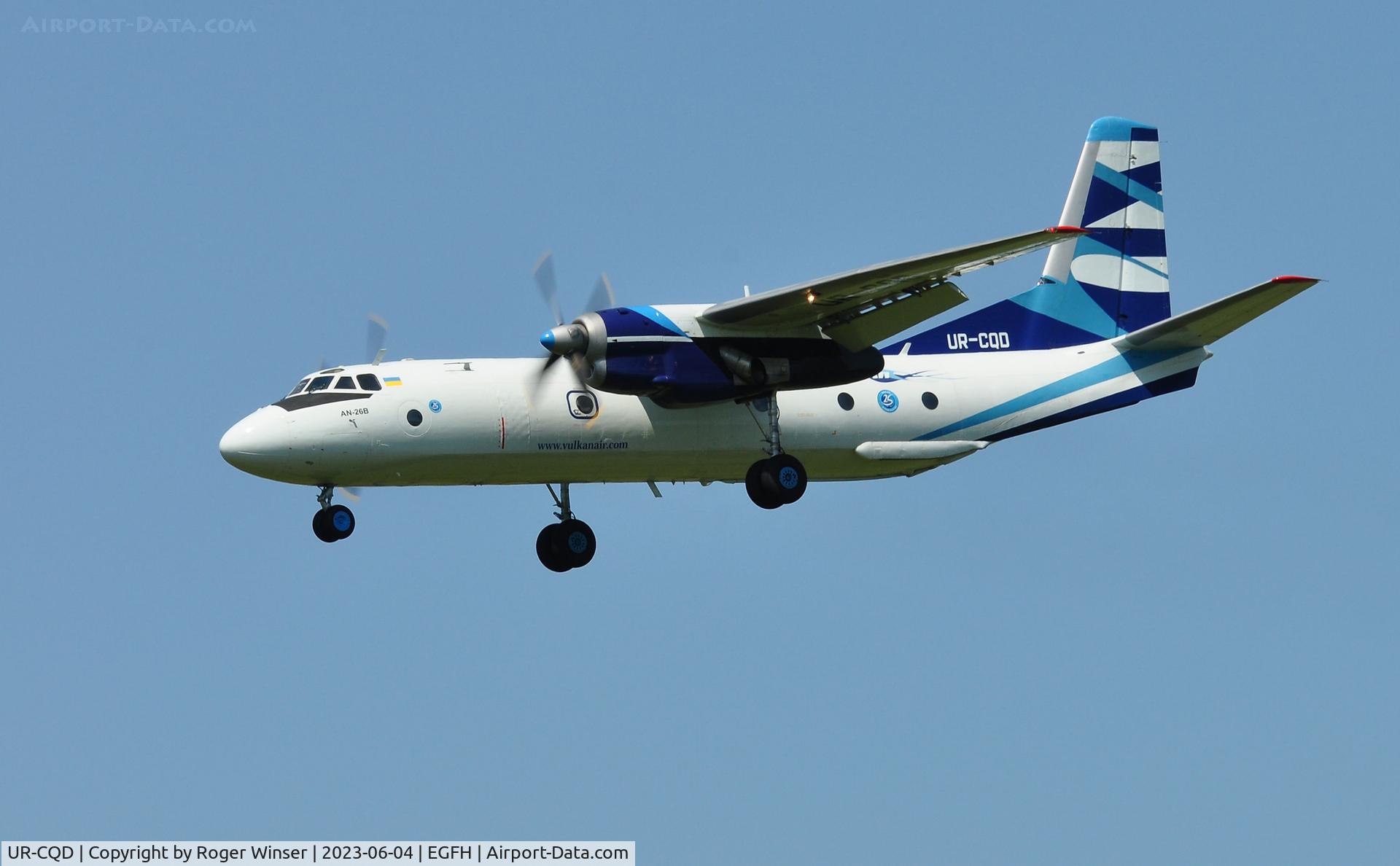 UR-CQD, 1980 Antonov An-26B C/N 10101, Visiting aircraft operated by Vulkan Air.