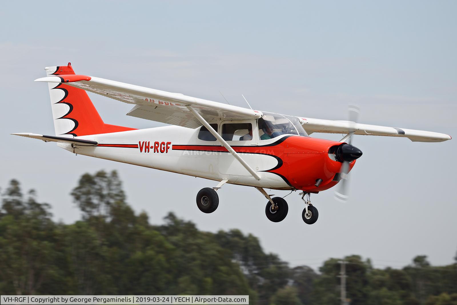VH-RGF, 1960 Cessna 175A Skylark C/N 56644, Antique Aeroplane Assn of Australia National Fly-in.