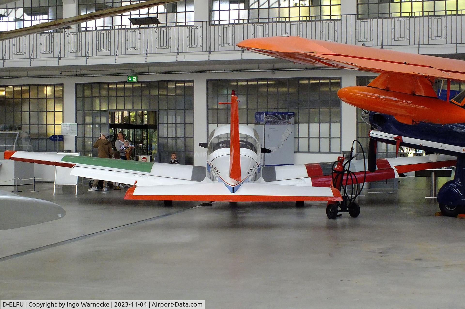 D-ELFU, 1968 Leichtflugtechnik-Union LFU-205 C/N V-1, Leichtflugtechnik-Union LFU-205 at the Flugwerft Schleißheim of Deutsches Museum, Oberschleißheim