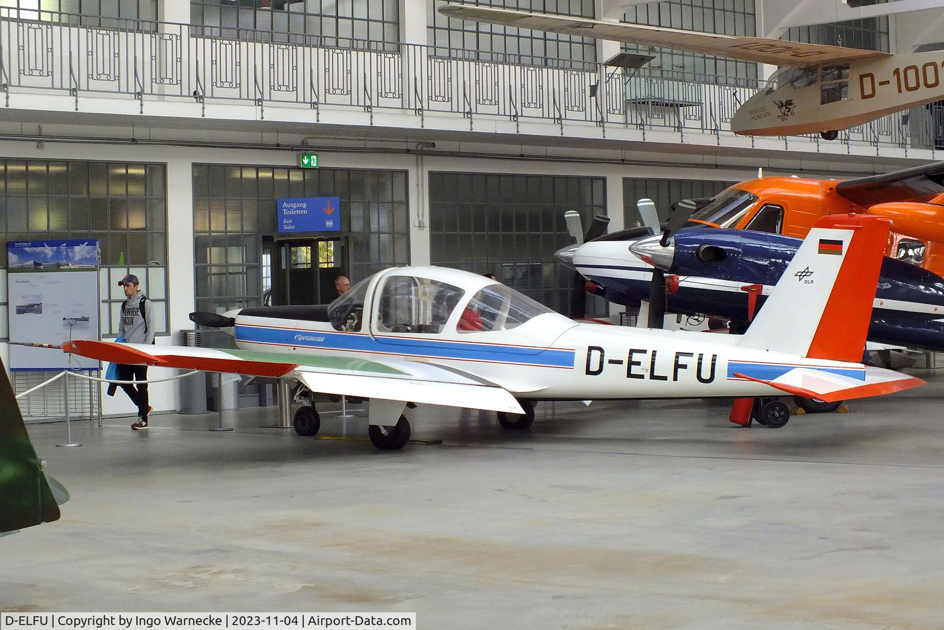 D-ELFU, 1968 Leichtflugtechnik-Union LFU-205 C/N V-1, Leichtflugtechnik-Union LFU-205 at the Flugwerft Schleißheim of Deutsches Museum, Oberschleißheim