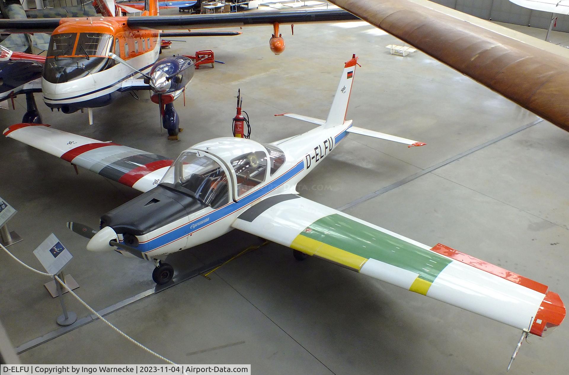 D-ELFU, 1968 Leichtflugtechnik-Union LFU-205 C/N V-1, Leichtflugtechnik-Union LFU-205 at the Flugwerft Schleißheim of Deutsches Museum, Oberschleißheim