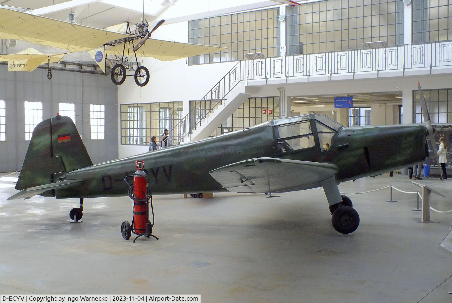 D-ECYV, 1944 Bucker Bu-181B-1 Bestmann C/N 331381, Bücker Bü 181B-1 Bestmann at the Flugwerft Schleißheim of Deutsches Museum, Oberschleißheim