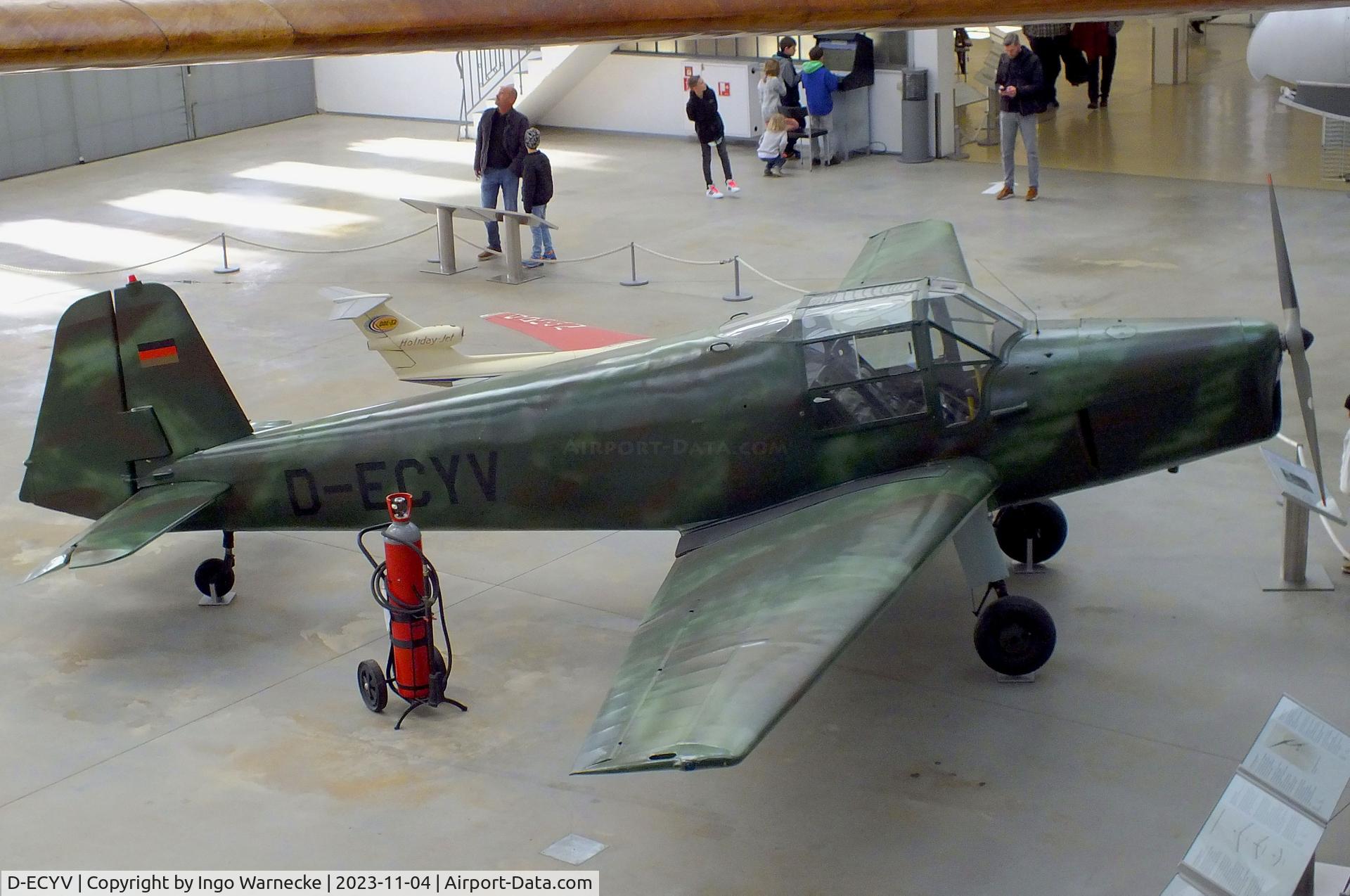 D-ECYV, 1944 Bucker Bu-181B-1 Bestmann C/N 331381, Bücker Bü 181B-1 Bestmann at the Flugwerft Schleißheim of Deutsches Museum, Oberschleißheim