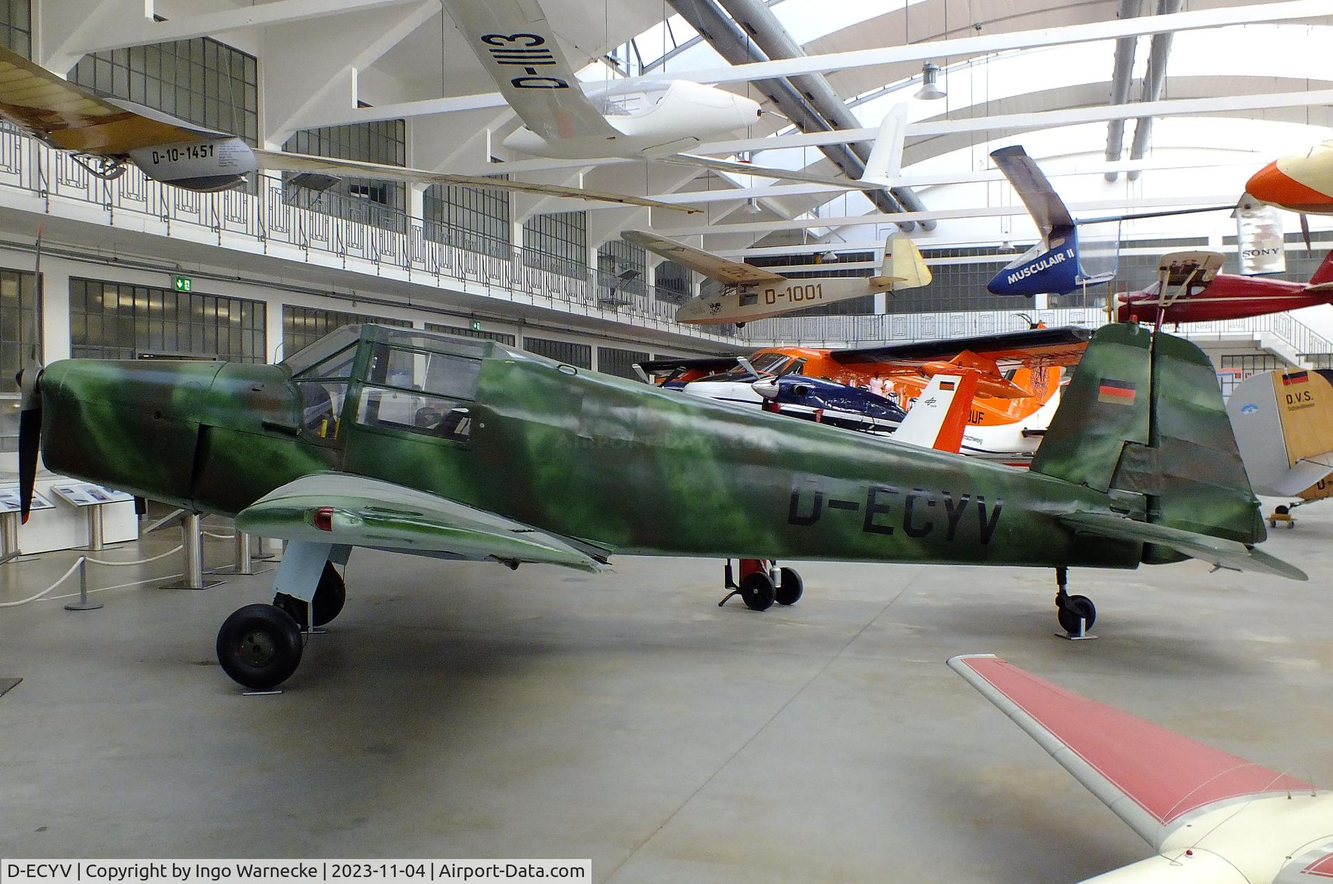 D-ECYV, 1944 Bucker Bu-181B-1 Bestmann C/N 331381, Bücker Bü 181B-1 Bestmann at the Flugwerft Schleißheim of Deutsches Museum, Oberschleißheim