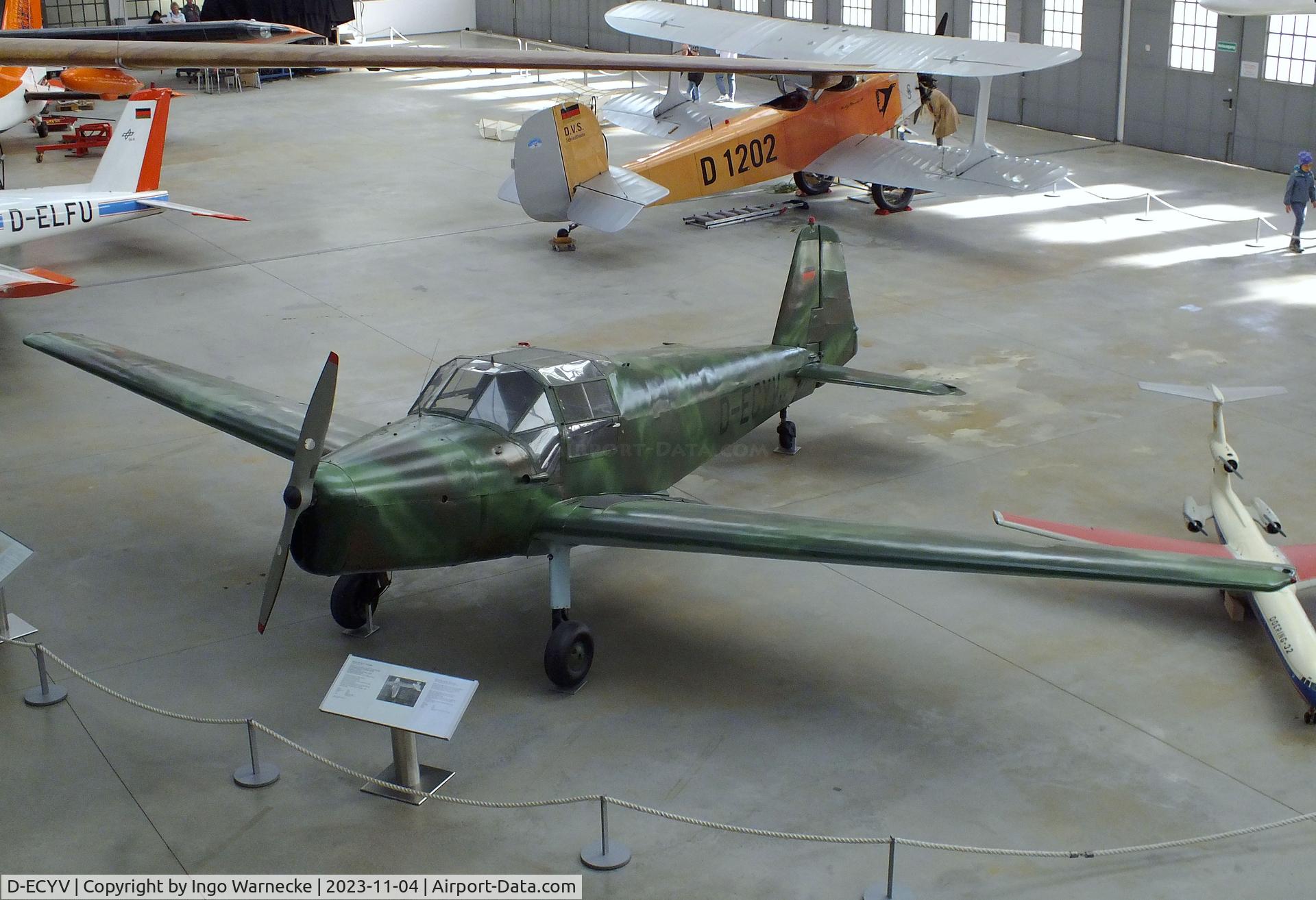 D-ECYV, 1944 Bucker Bu-181B-1 Bestmann C/N 331381, Bücker Bü 181B-1 Bestmann at the Flugwerft Schleißheim of Deutsches Museum, Oberschleißheim