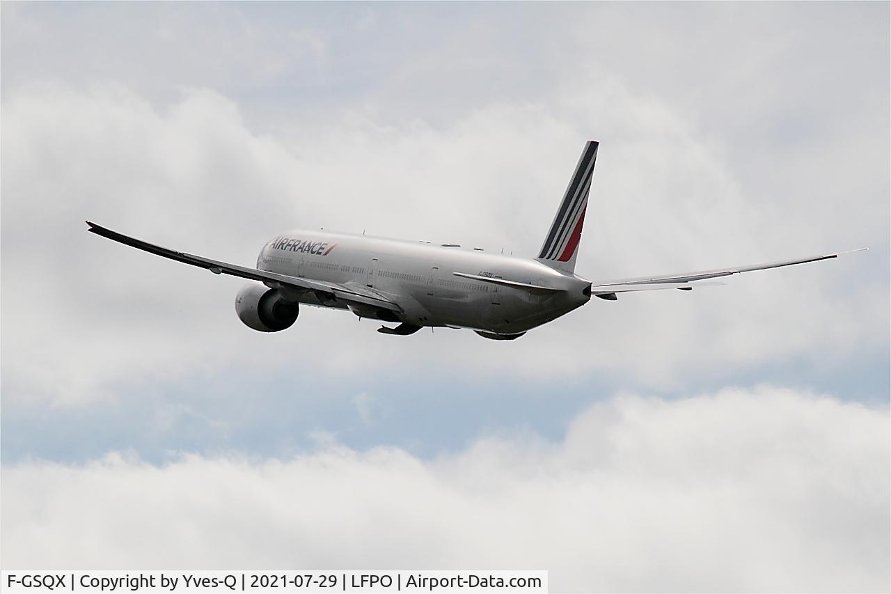 F-GSQX, 2007 Boeing 777-328/ER C/N 32963, Boeing 777-328ER, Climbing from rwy 24, Paris Orly airport (LFPO - ORY)