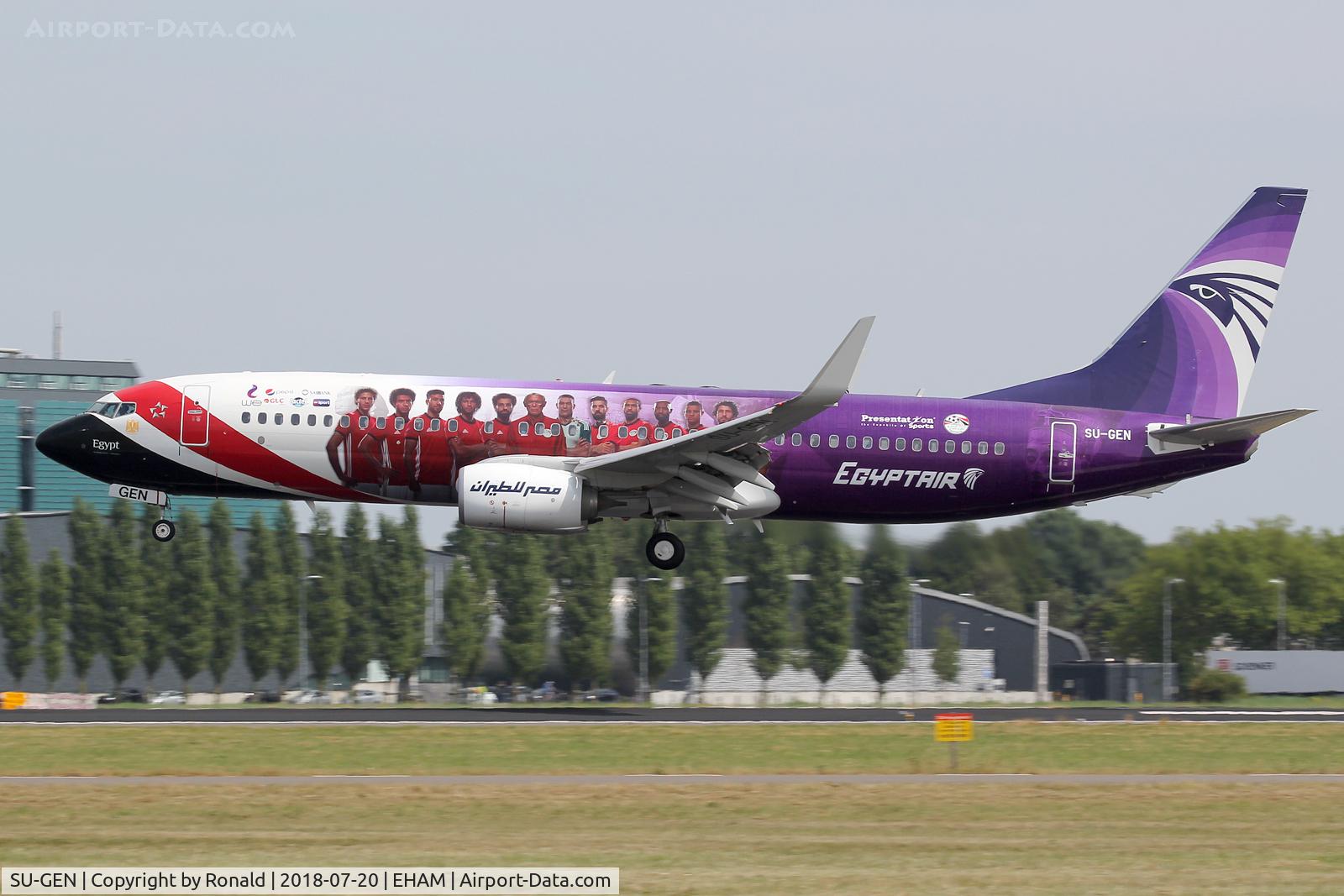 SU-GEN, 2017 Boeing 737-866 C/N 63806, at spl