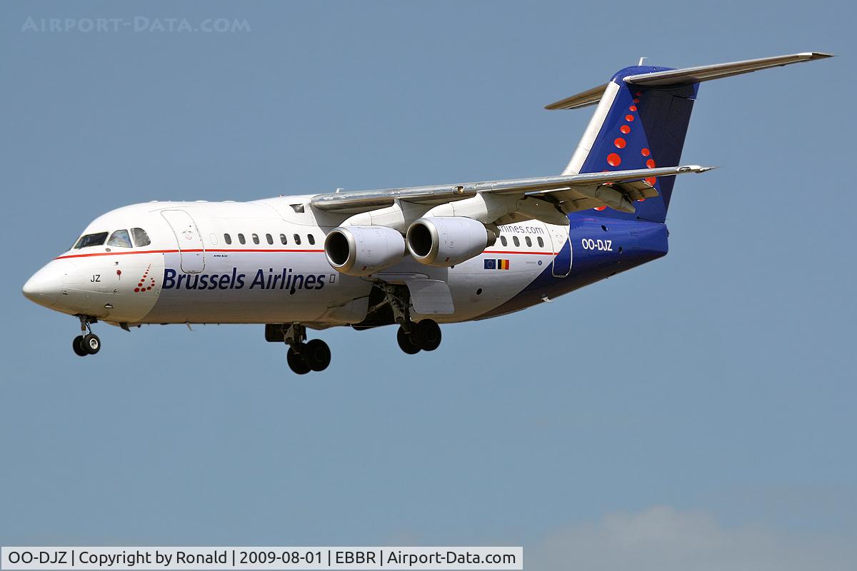 OO-DJZ, 1997 British Aerospace Avro 146-RJ85 C/N E.2305, at bru