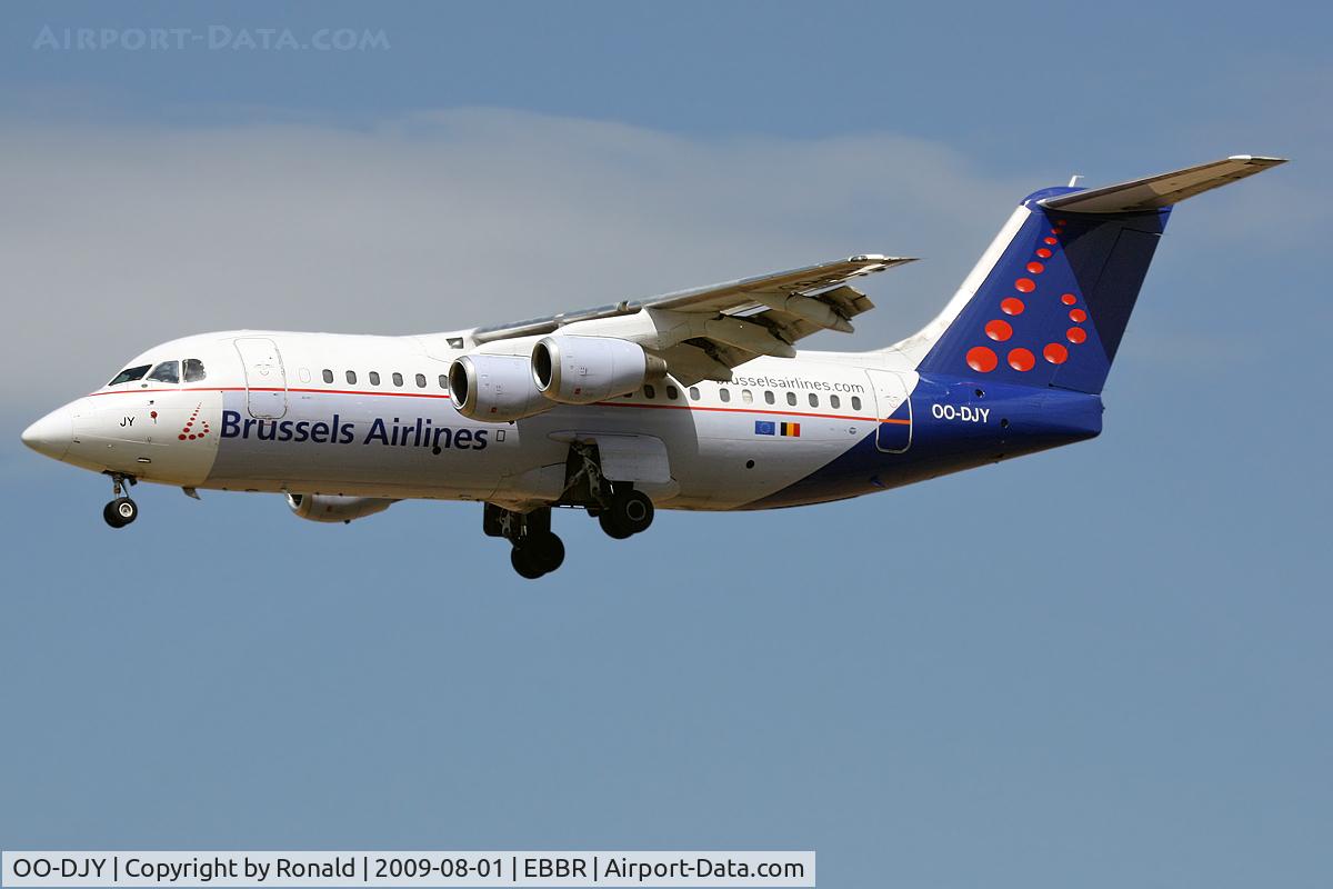 OO-DJY, 1997 British Aerospace Avro 146-RJ85 C/N E.2302, at bru