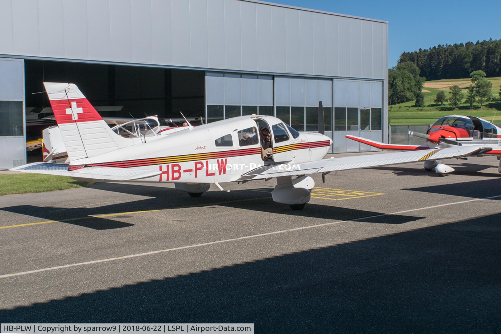 HB-PLW, 1988 Piper PA-28-181 Archer II C/N 2890085, Back at Langenthal-Bleienbach