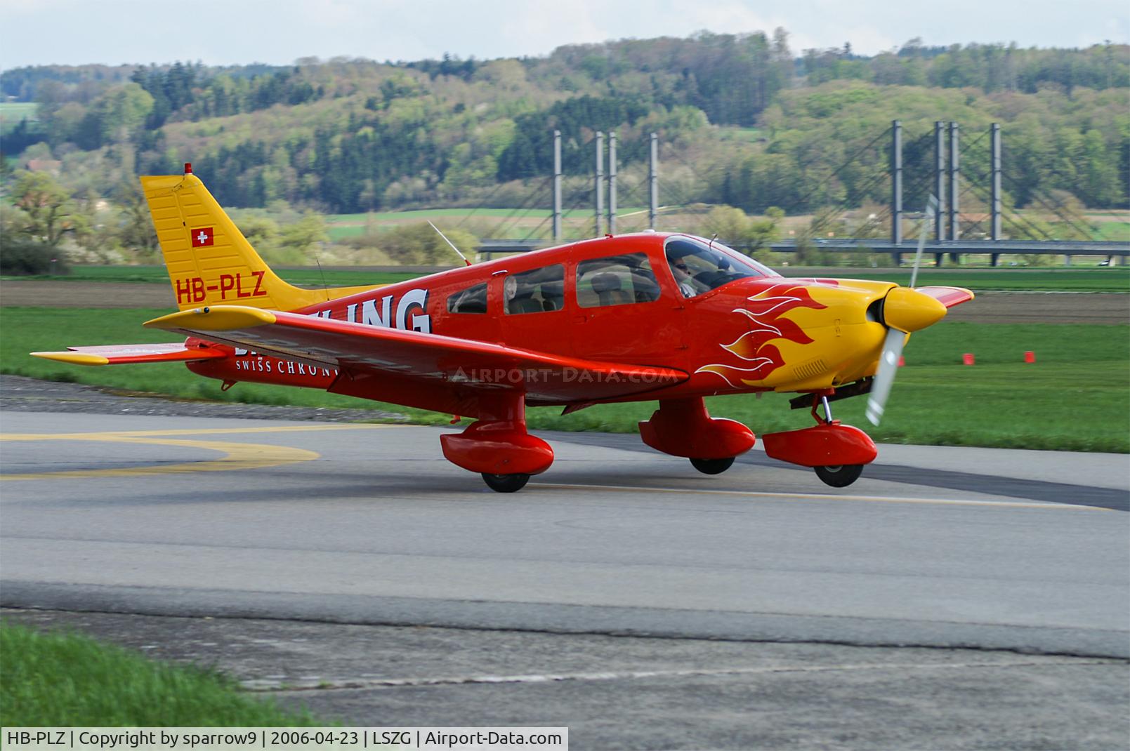 HB-PLZ, 1988 Piper PA-28-181 Archer II C/N 2890099, At Grenchen. HB-registered since 1988-12-22