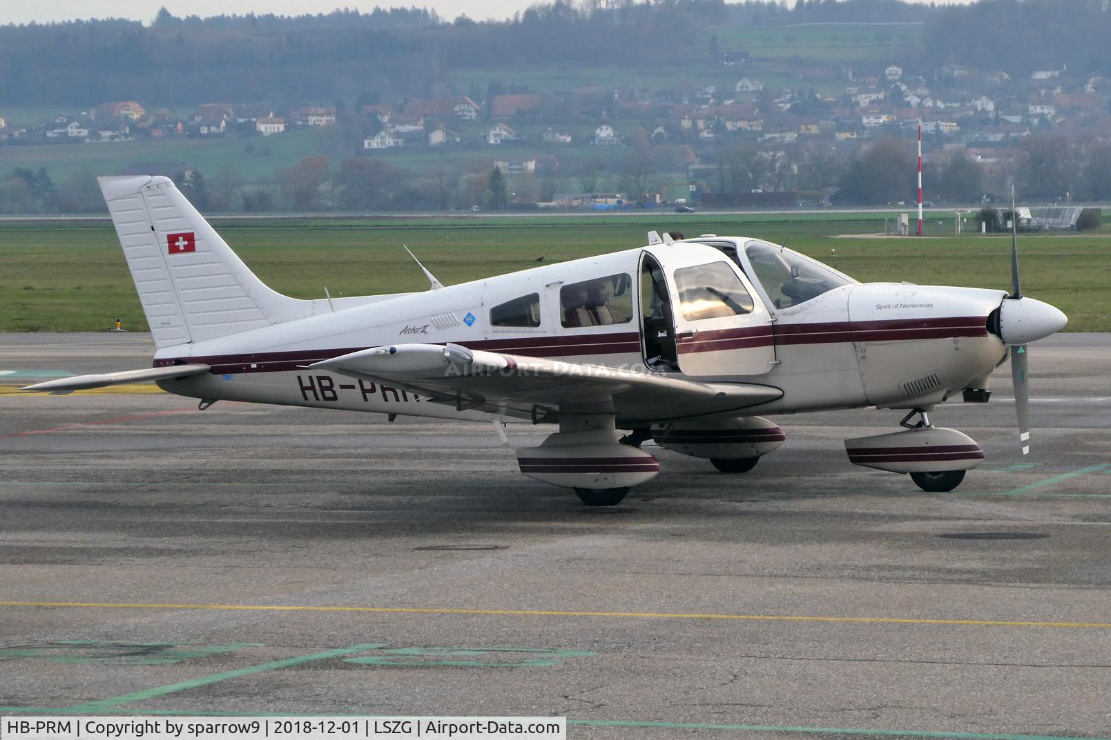 HB-PRM, 1989 Piper PA-28-181 Archer II C/N 2890128, A short pause at Grenchen. HB-registered since 2008-11-18
