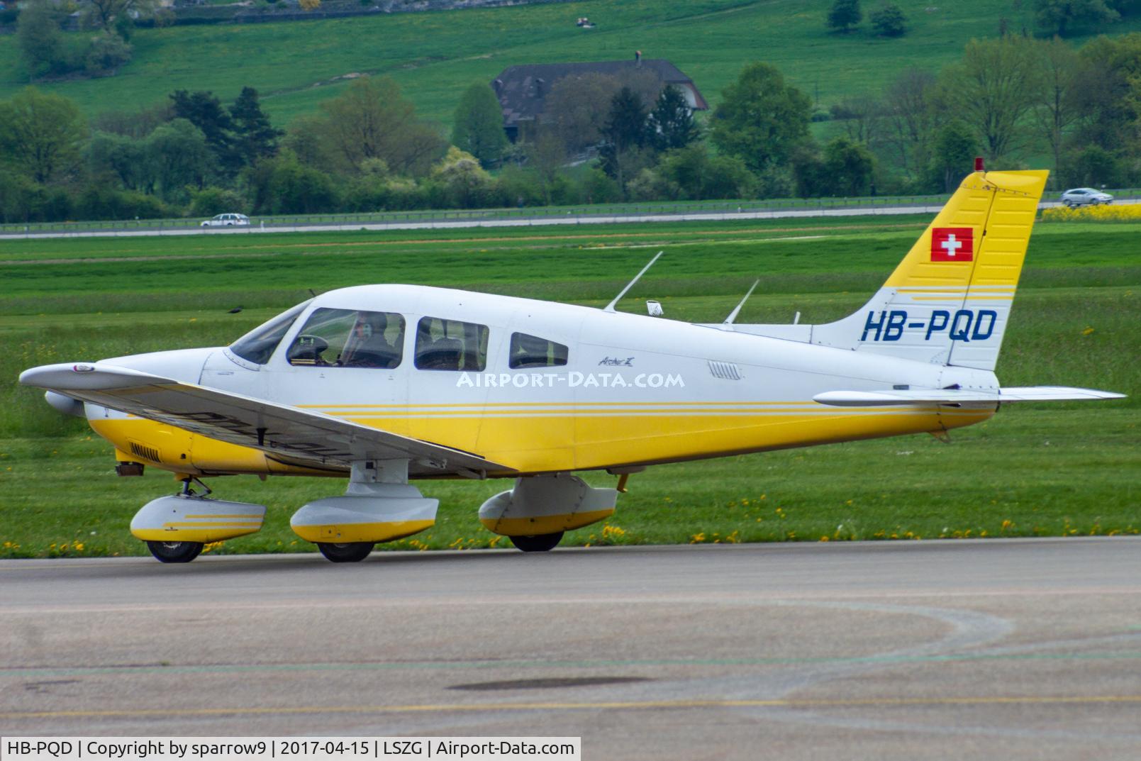 HB-PQD, 1989 Piper PA-28-181 Archer C/N 2890149, At Grenchen. HB-registered since 2001-05-14