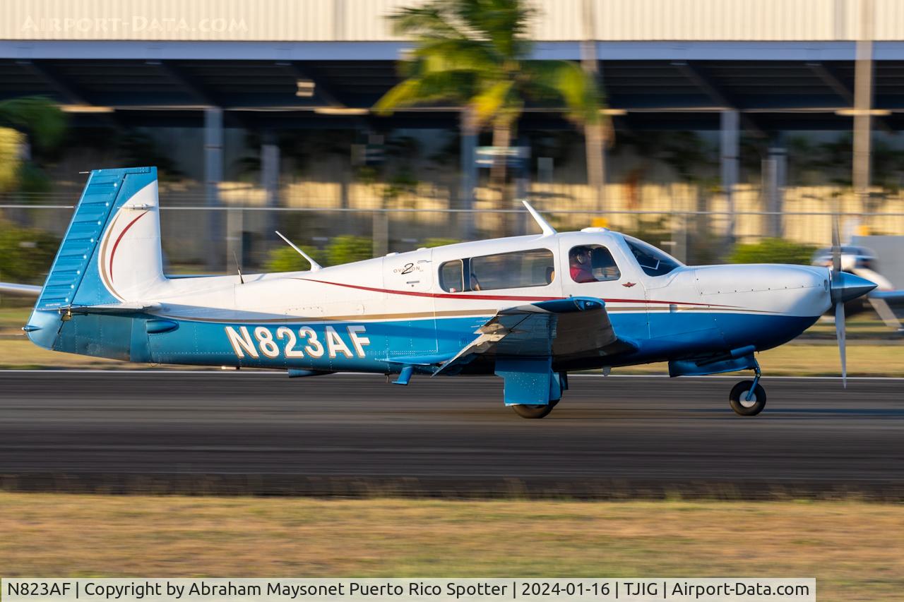 N823AF, 2006 Mooney M20R Ovation C/N 29-0432, Landing on TJIG
