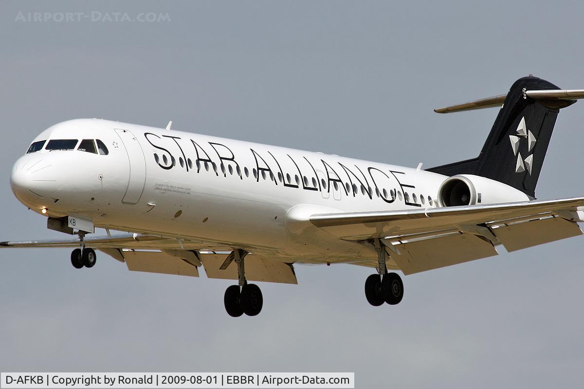 D-AFKB, 1994 Fokker 100 (F-28-0100) C/N 11527, at bru