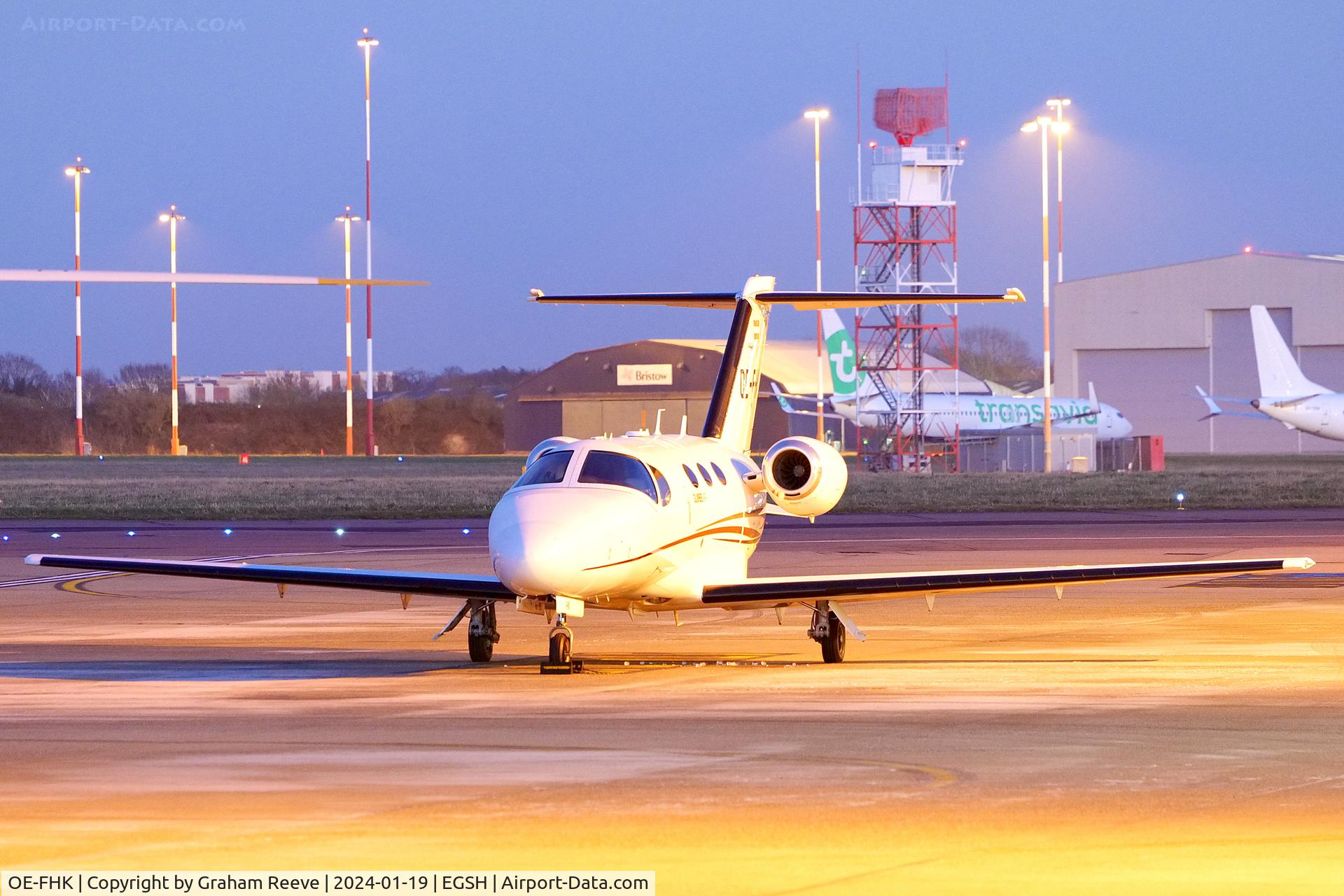 OE-FHK, 2010 Cessna 510 Citation Mustang Citation Mustang C/N 510-0315, Parked at Norwich.