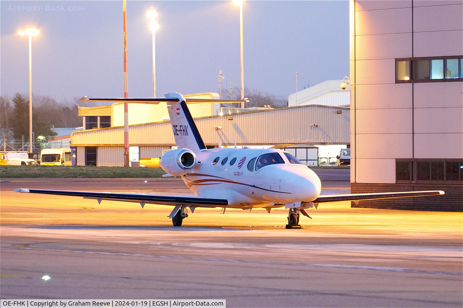 OE-FHK, 2010 Cessna 510 Citation Mustang Citation Mustang C/N 510-0315, Parked at Norwich.