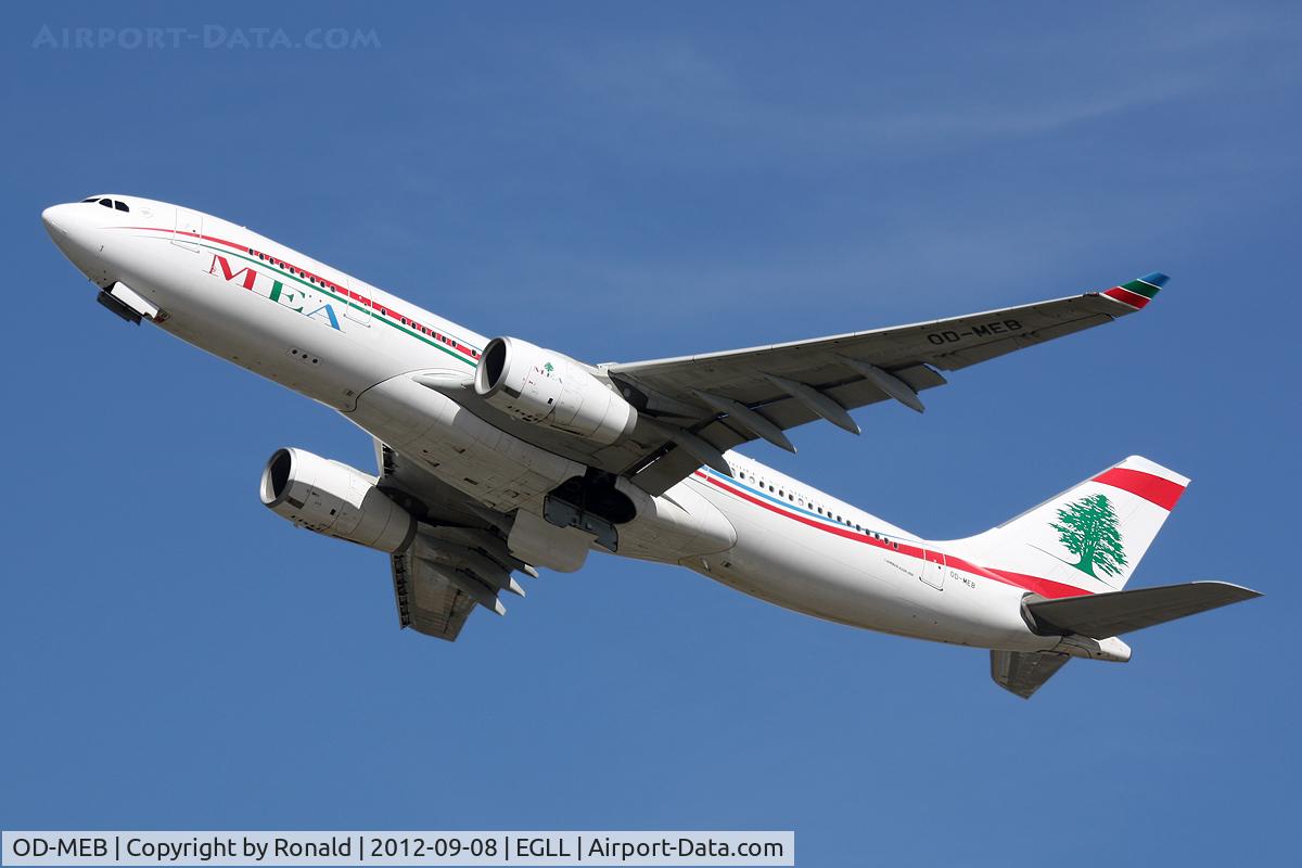 OD-MEB, 2009 Airbus A330-243 C/N 998, at lhr