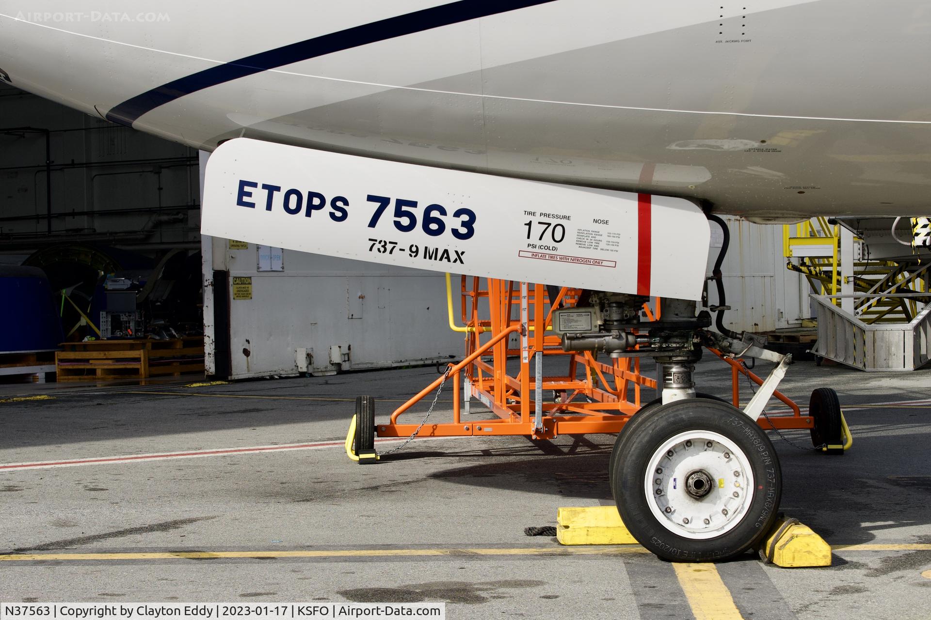 N37563, 2023 Boeing 737-9 MAX C/N 67187, LEAP-1B SFO 2024.