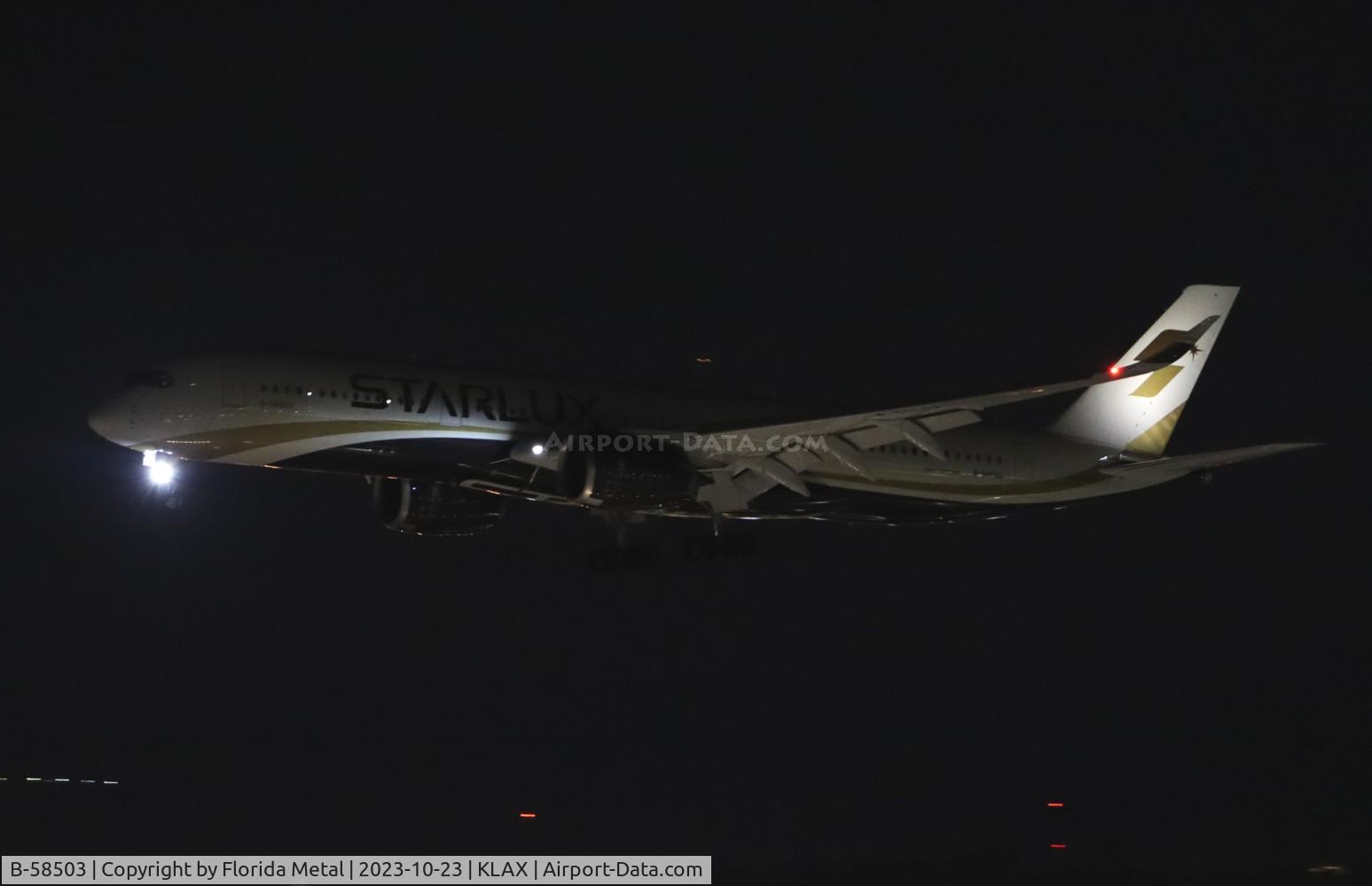 B-58503, 2023 Airbus A350-941 C/N 593, SJX A359 zx TPE-LAX