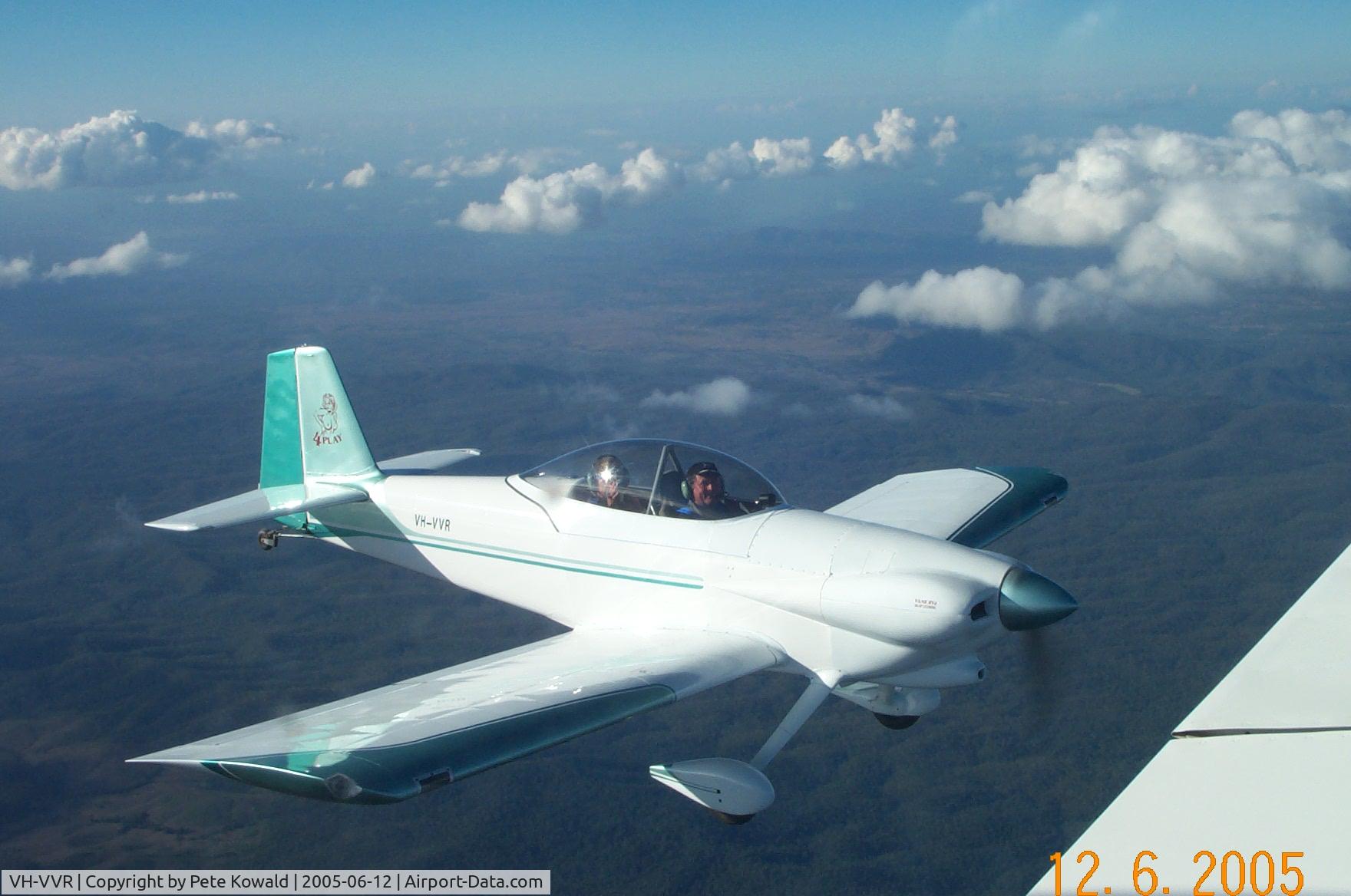 VH-VVR, 2004 Vans RV-4 C/N 2320, On way to Old Station Fly in.