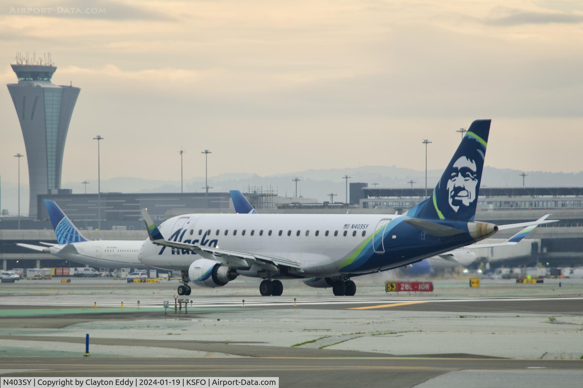 N403SY, 2018 Embraer 175LR (ERJ-170-200LR) C/N 17000738, SFO 2024.