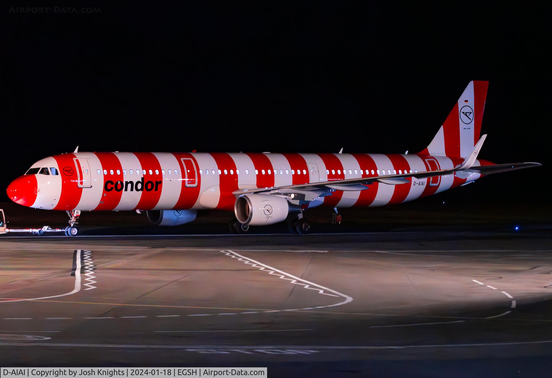 D-AIAI, 2016 Airbus A321-211 C/N 7127, On Tow To Stand After Respray.