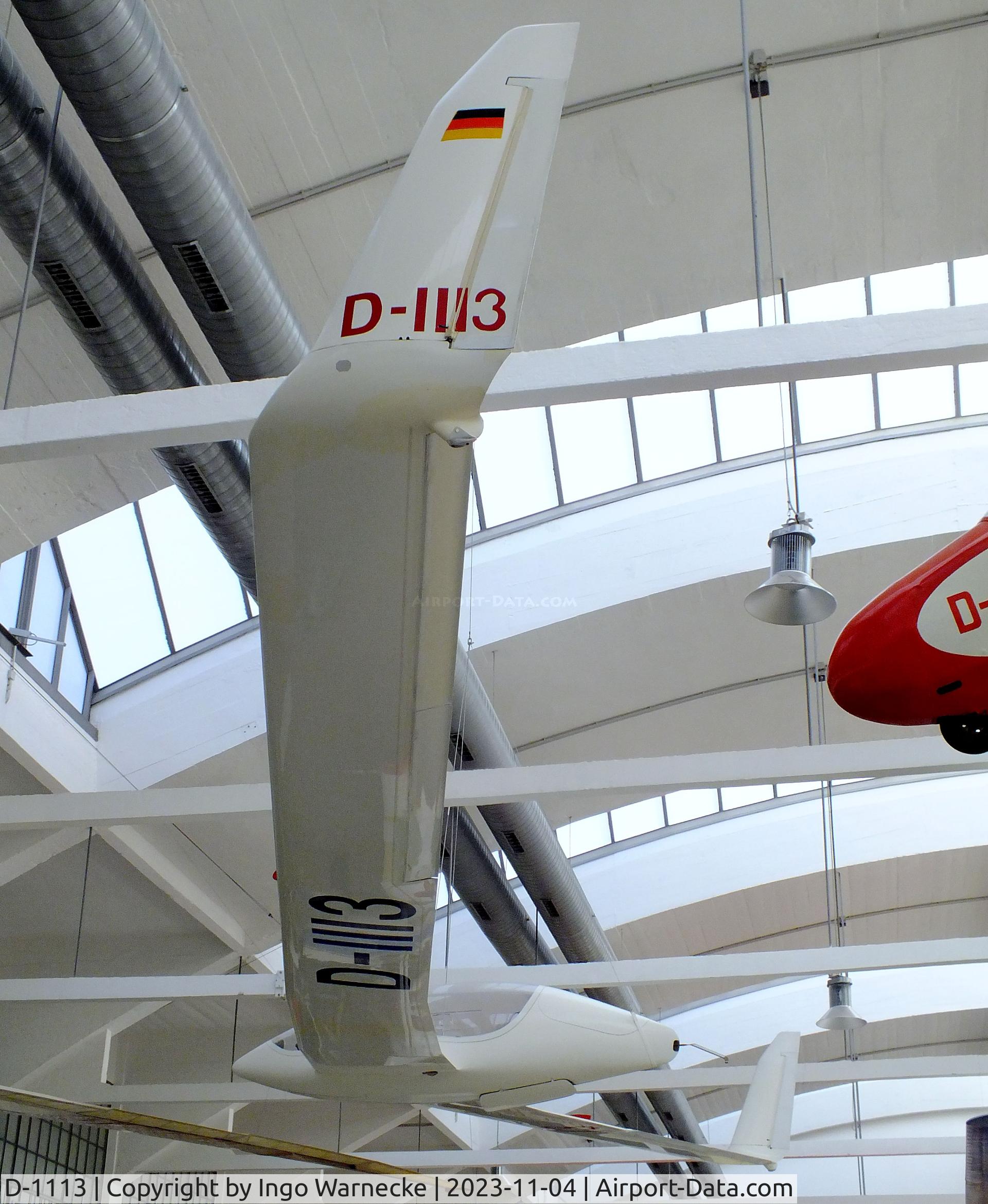 D-1113, 1988 Akaflieg Braunschweig SB-13 Arcus C/N 1, Akaflieg Braunschweig SB 13 at the Flugwerft Schleißheim of Deutsches Museum, Oberschleißheim