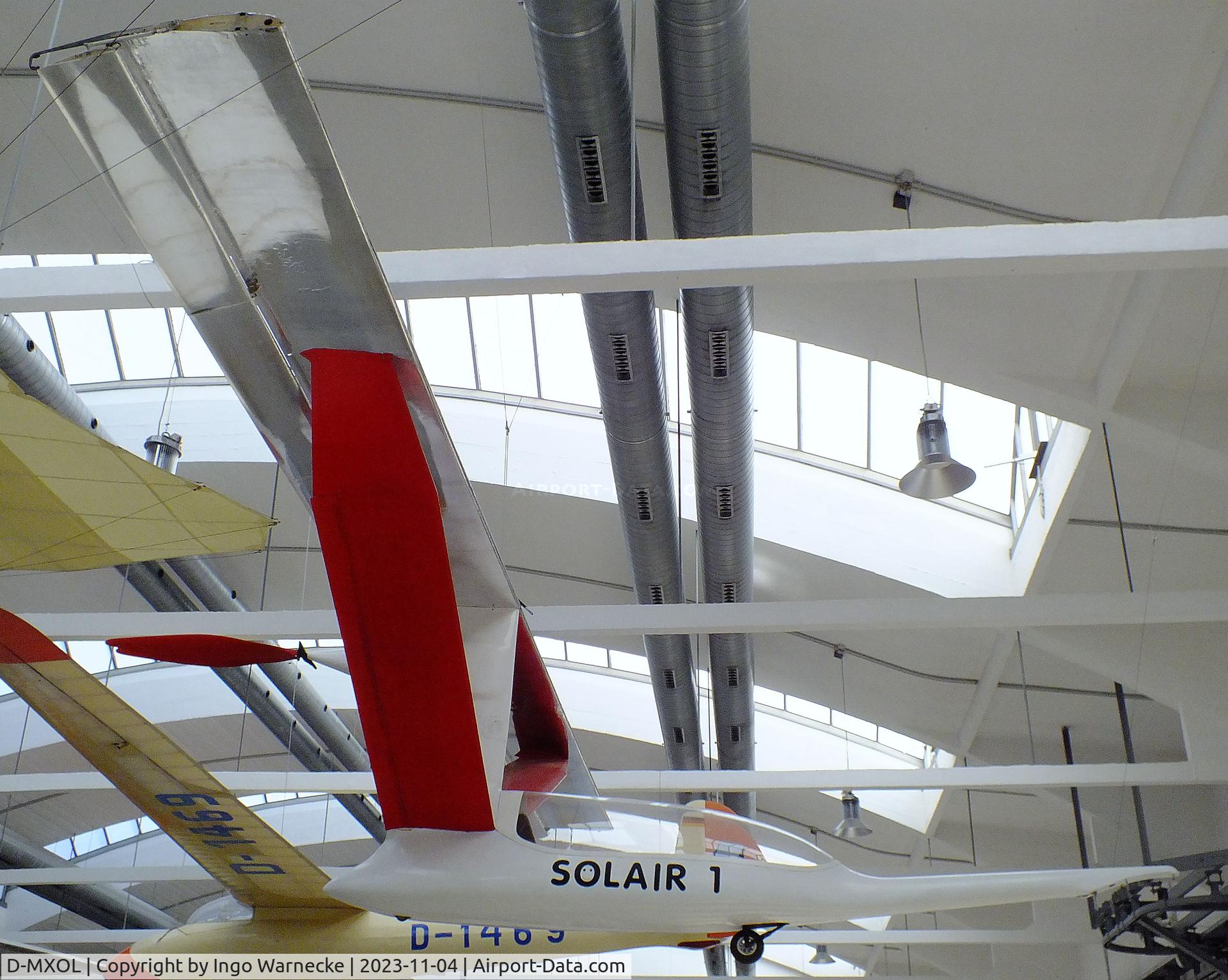 D-MXOL, 1983 Rochelt Solair 1 C/N V1, Rochelt Solair 1 (minus canard wing) at the Flugwerft Schleißheim of Deutsches Museum, Oberschleißheim
