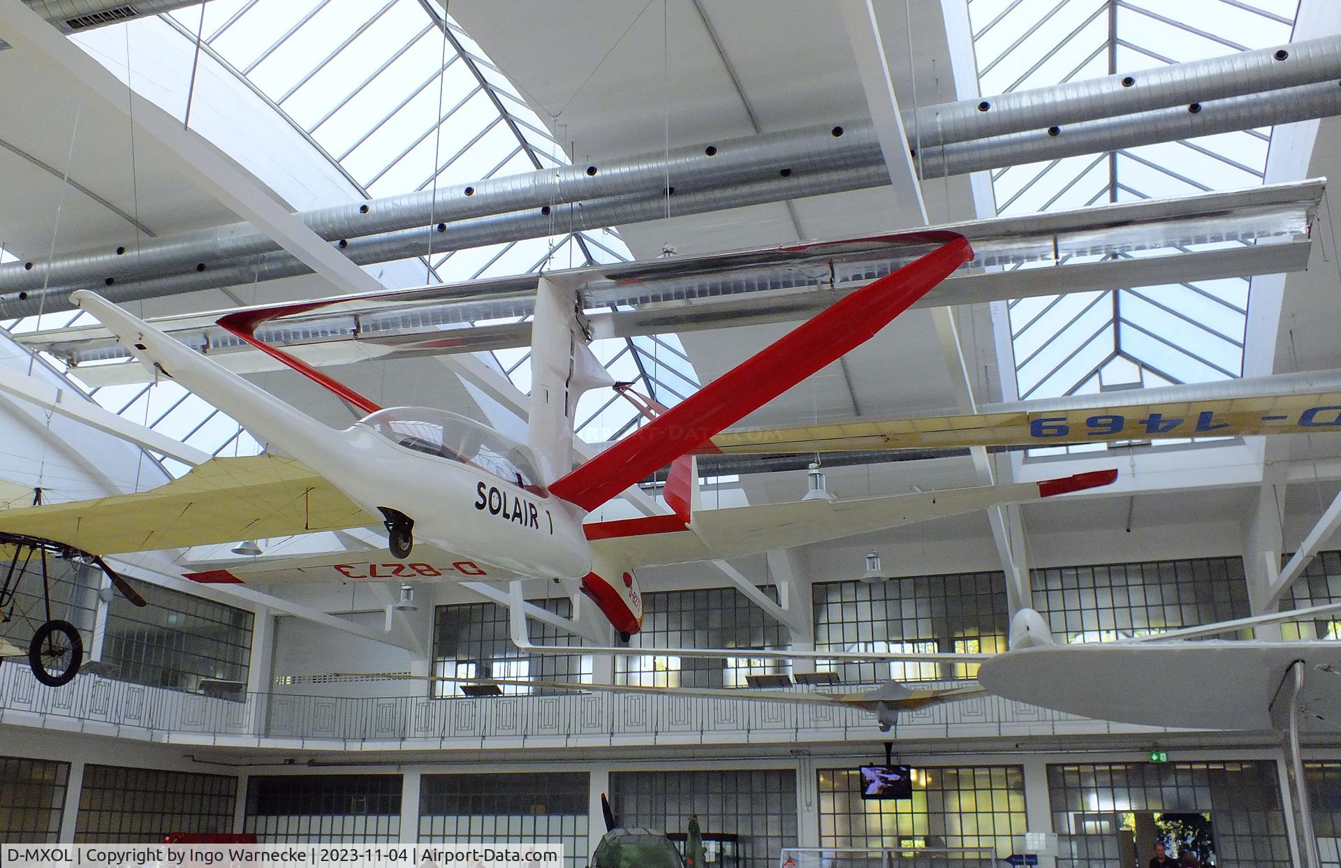 D-MXOL, 1983 Rochelt Solair 1 C/N V1, Rochelt Solair 1 (minus canard wing) at the Flugwerft Schleißheim of Deutsches Museum, Oberschleißheim