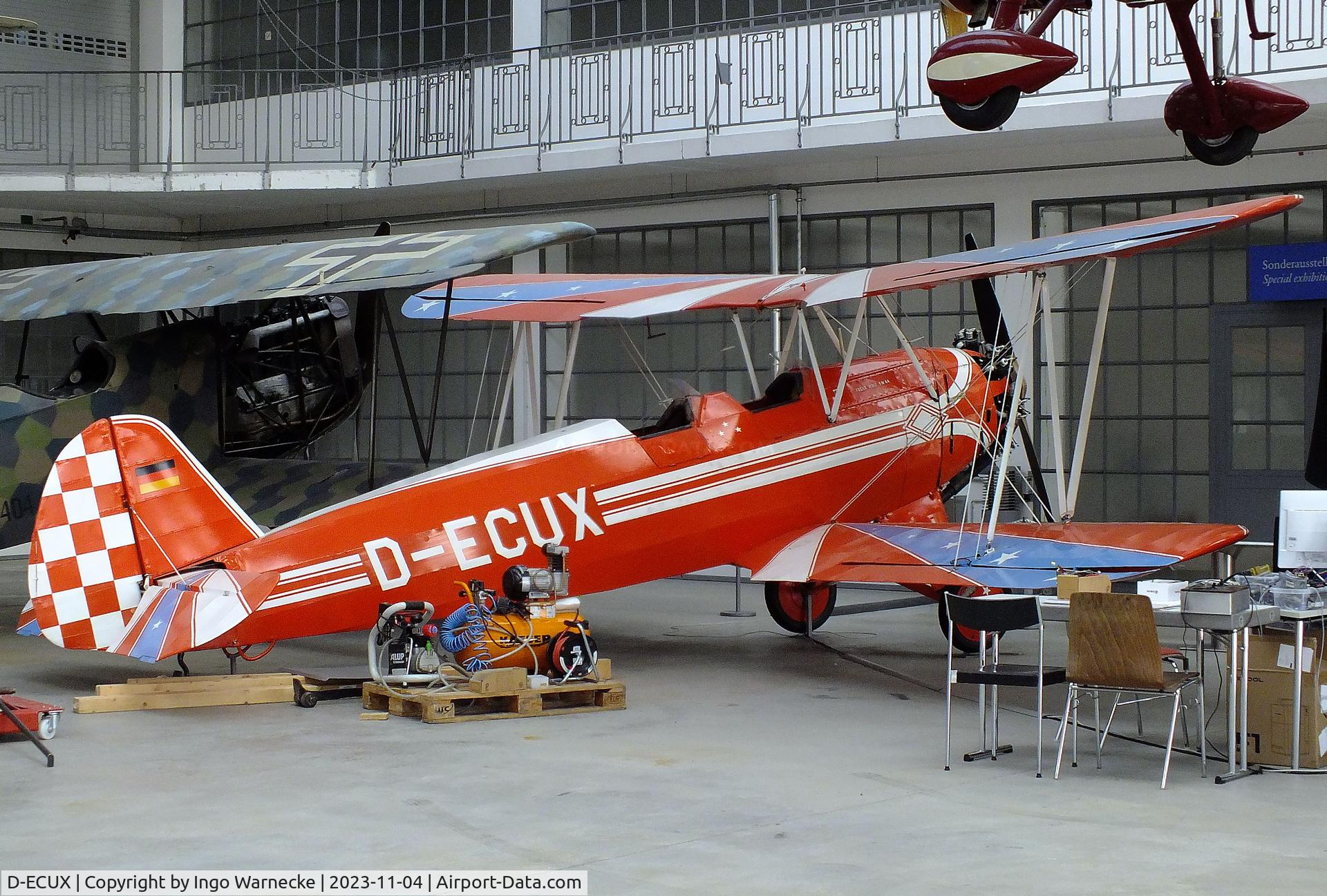 D-ECUX, Focke-Wulf Fw-44J Stieglitz C/N 91, Focke-Wulf Fw 44J Stieglitz at the Flugwerft Schleißheim of Deutsches Museum, Oberschleißheim