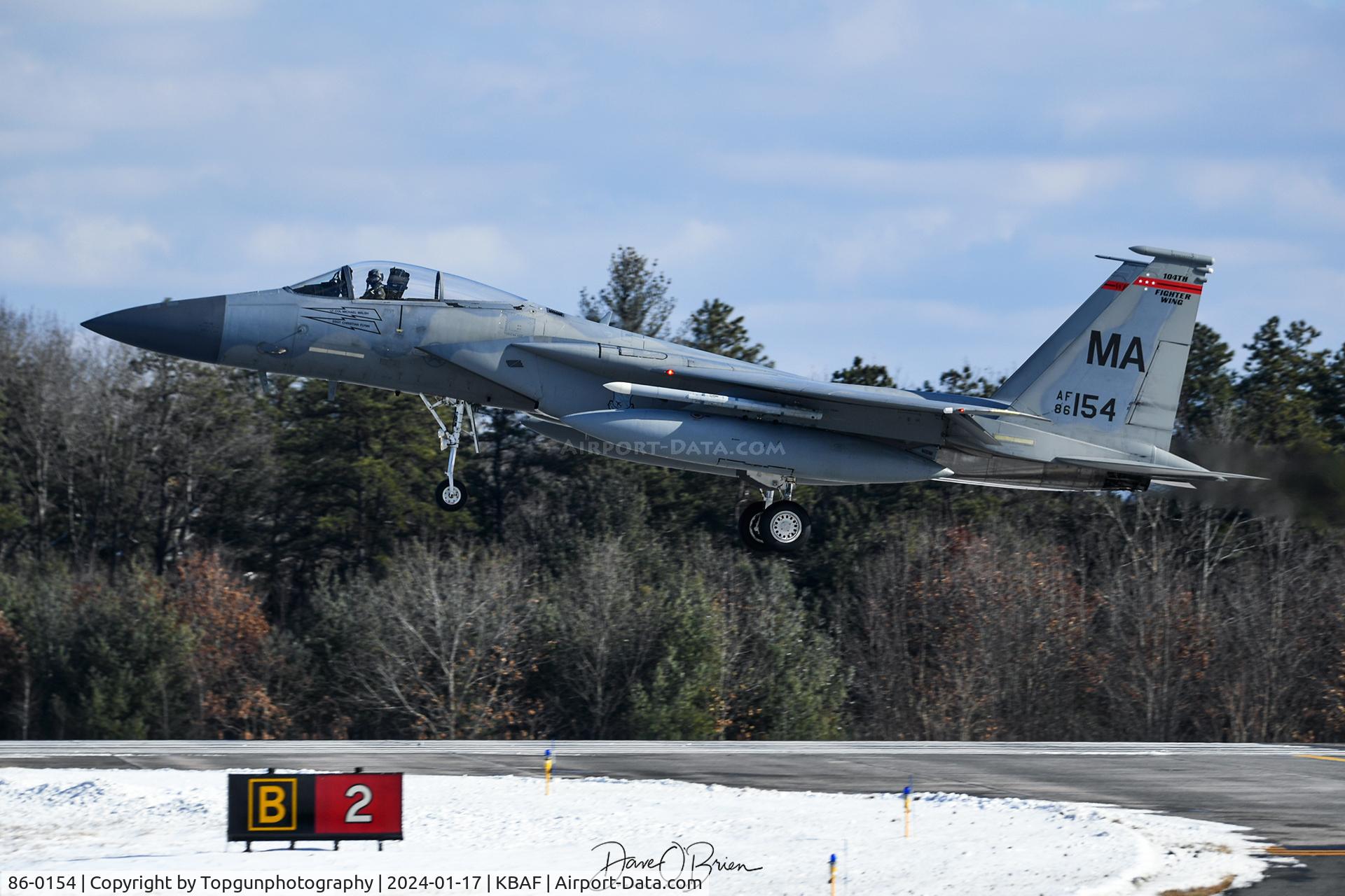 86-0154, 1986 McDonnell Douglas F-15C Eagle C/N 1001/C382, WINK11 over the numbers for RW2