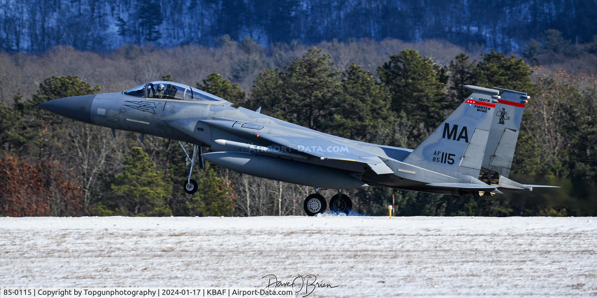 85-0115, 1986 McDonnell-Douglas F-15C Eagle C/N 970/c357, WINK12 touching down RW2