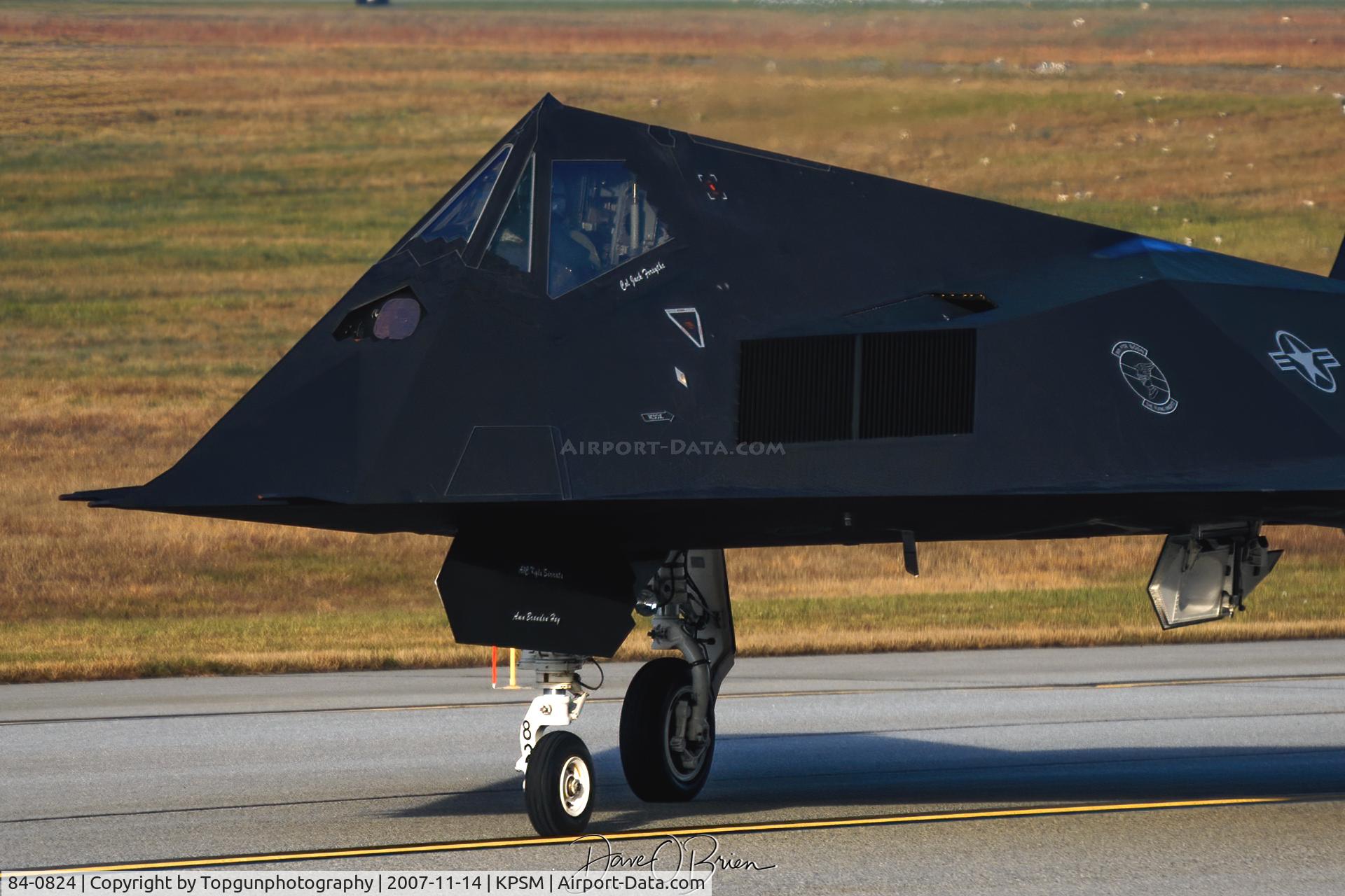 84-0824, 1984 Lockheed F-117A Nighthawk C/N A.4038, A nice surprise stopping by the airport on my way into work