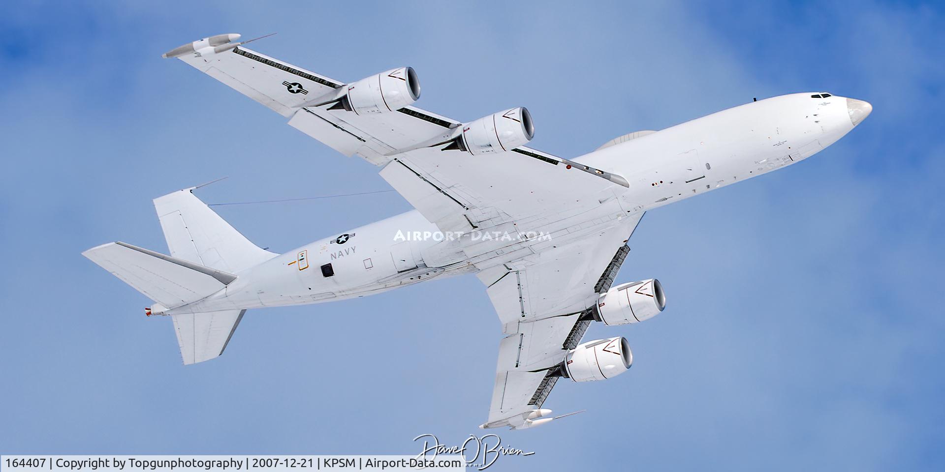 164407, 1990 Boeing E-6B Mercury C/N 24506, SCORE69 shooting a missed approach and bugging out
