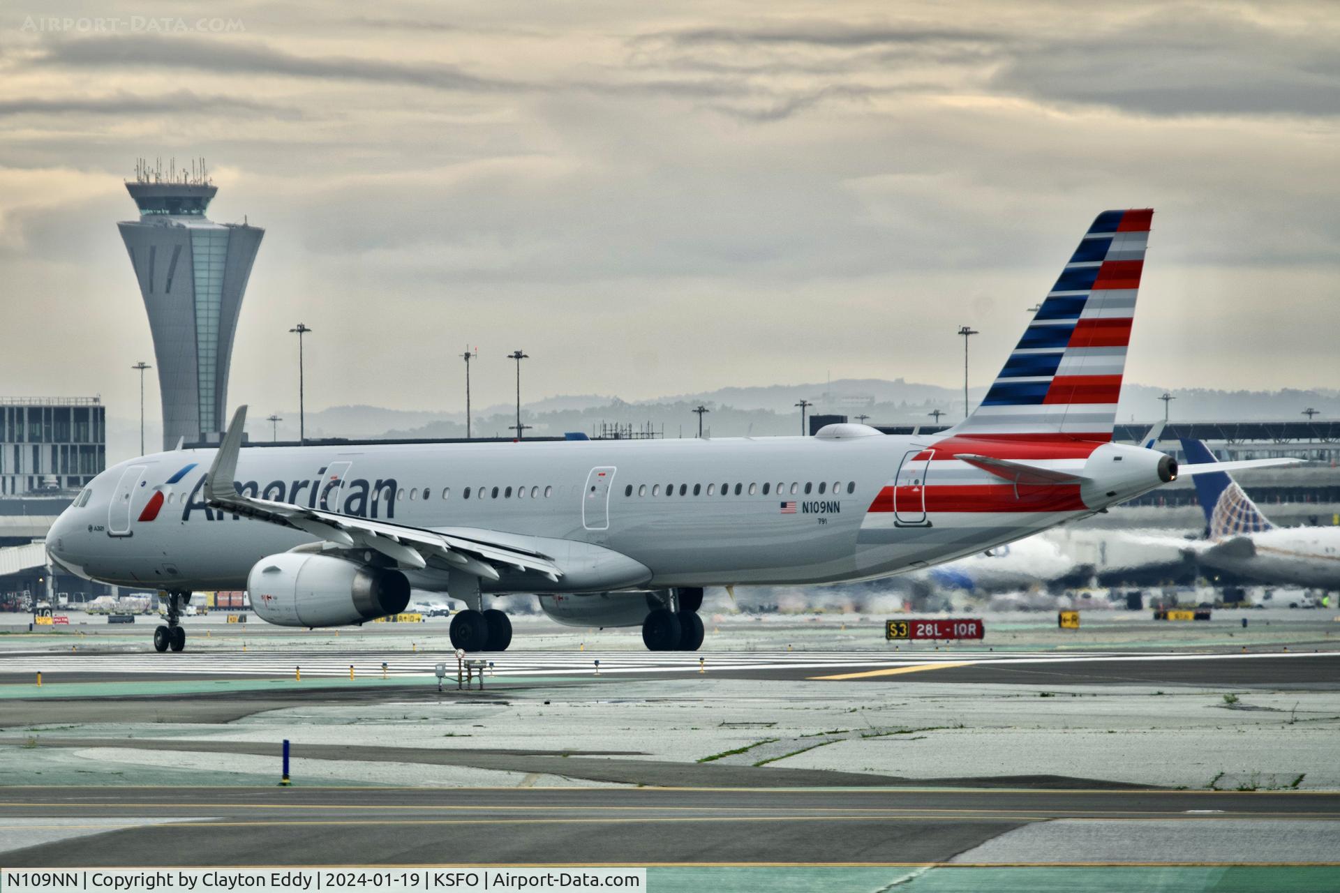 N109NN, 2014 Airbus A321-231 C/N 5955, SFO 2024.