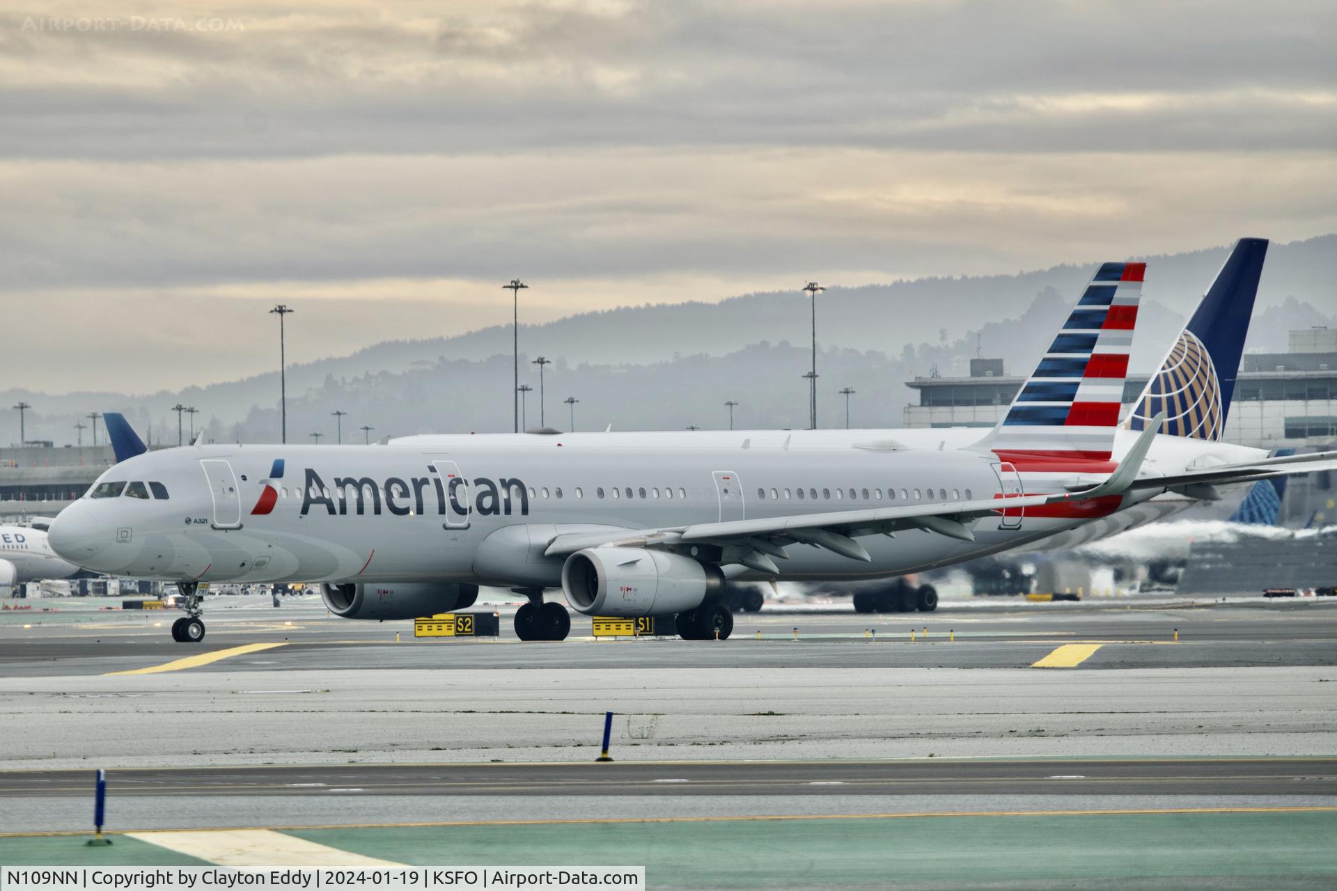 N109NN, 2014 Airbus A321-231 C/N 5955, SFO 2024.