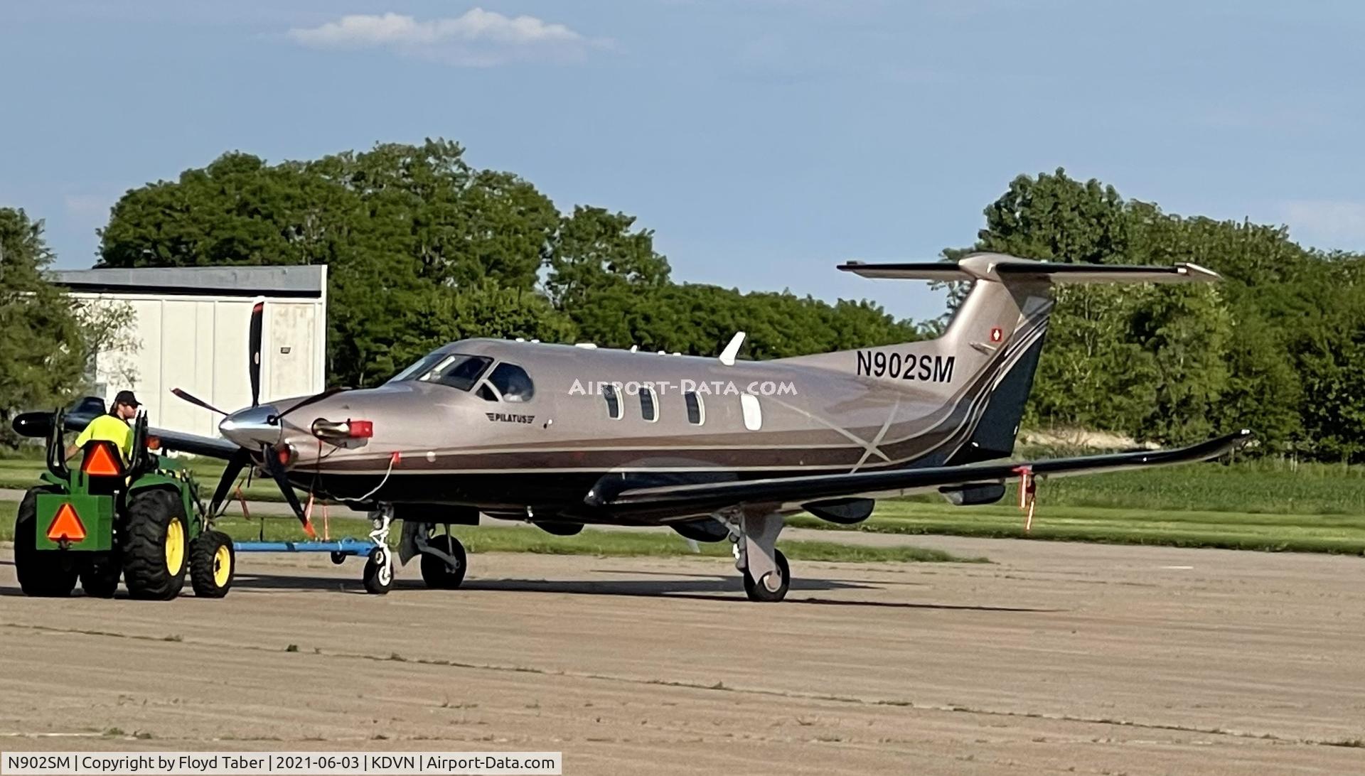 N902SM, 2020 Pilatus PC-12/47E C/N 2027, Being moved on the General Aviation Ramp